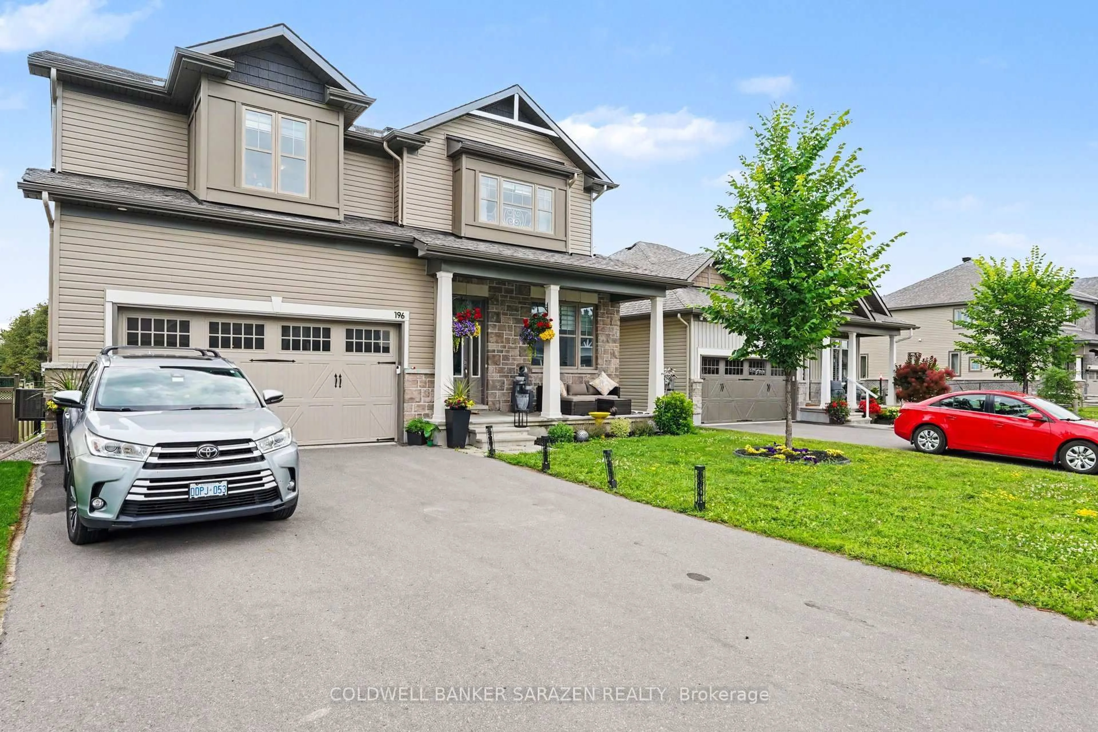 Home with vinyl exterior material, street for 196 BLACKHORSE Dr, North Grenville Ontario K0G 1J0