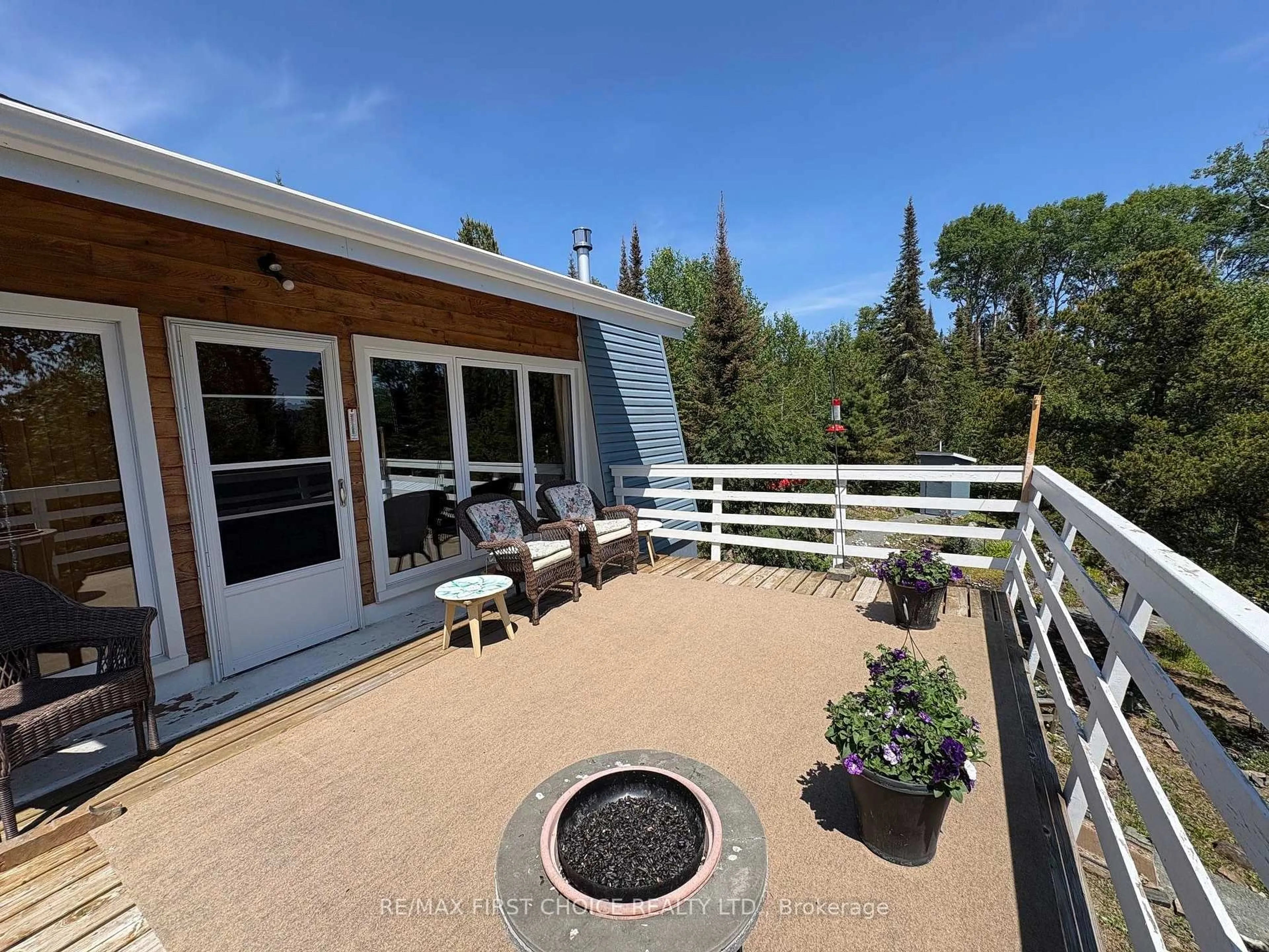 Patio, water/lake/river/ocean view for 560 Little Trout Bay Rd., Neebing Ontario P7L 0A4