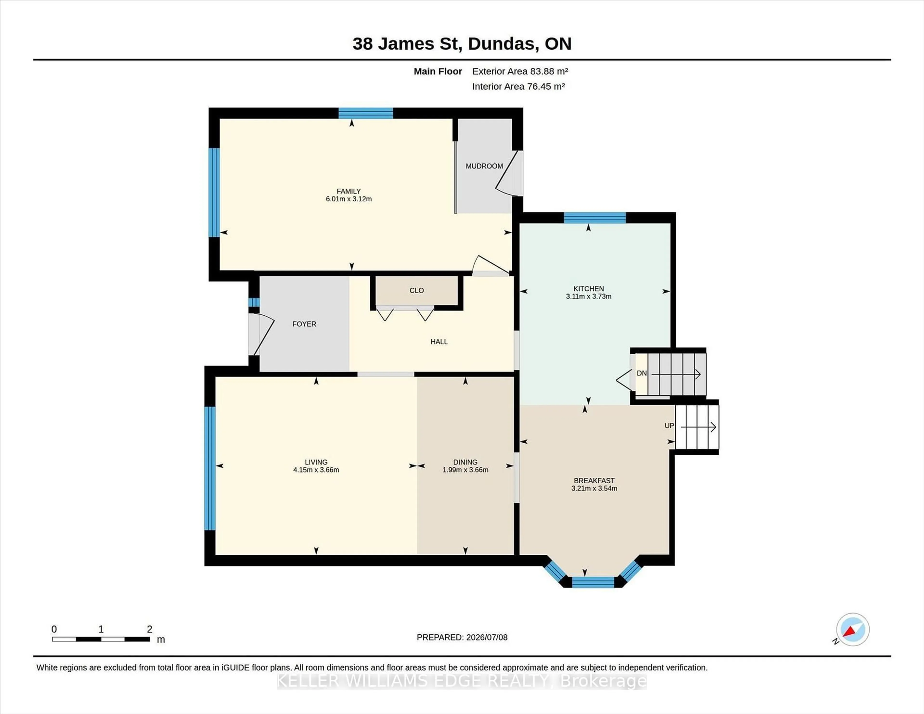 Floor plan for 38 James St, Hamilton Ontario L9H 2J6