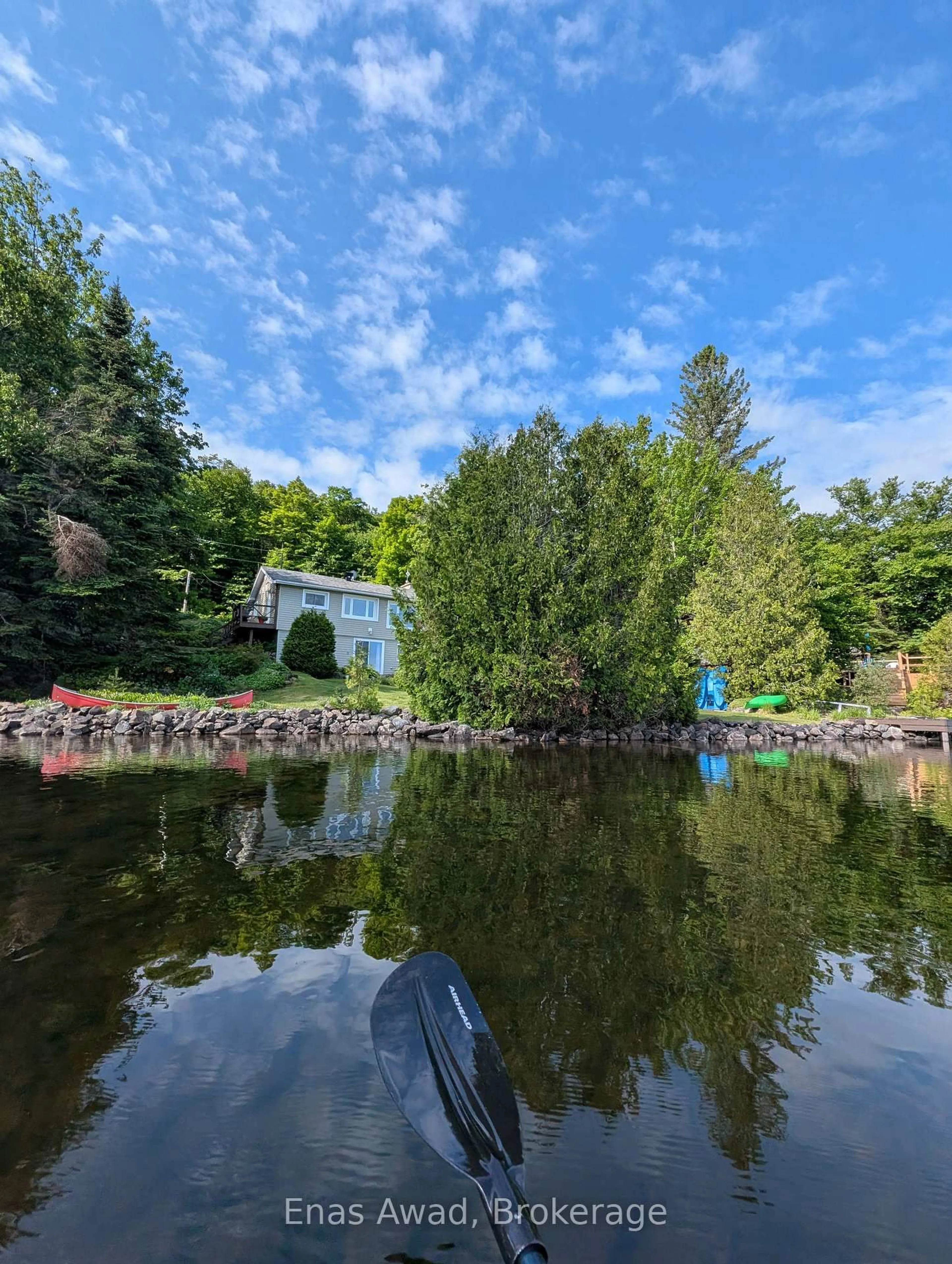 A pic from outside/outdoor area/front of a property/back of a property/a pic from drone, water/lake/river/ocean view for 288 Old Mill Rd, Sault Ste Marie Ontario P6A 5K7