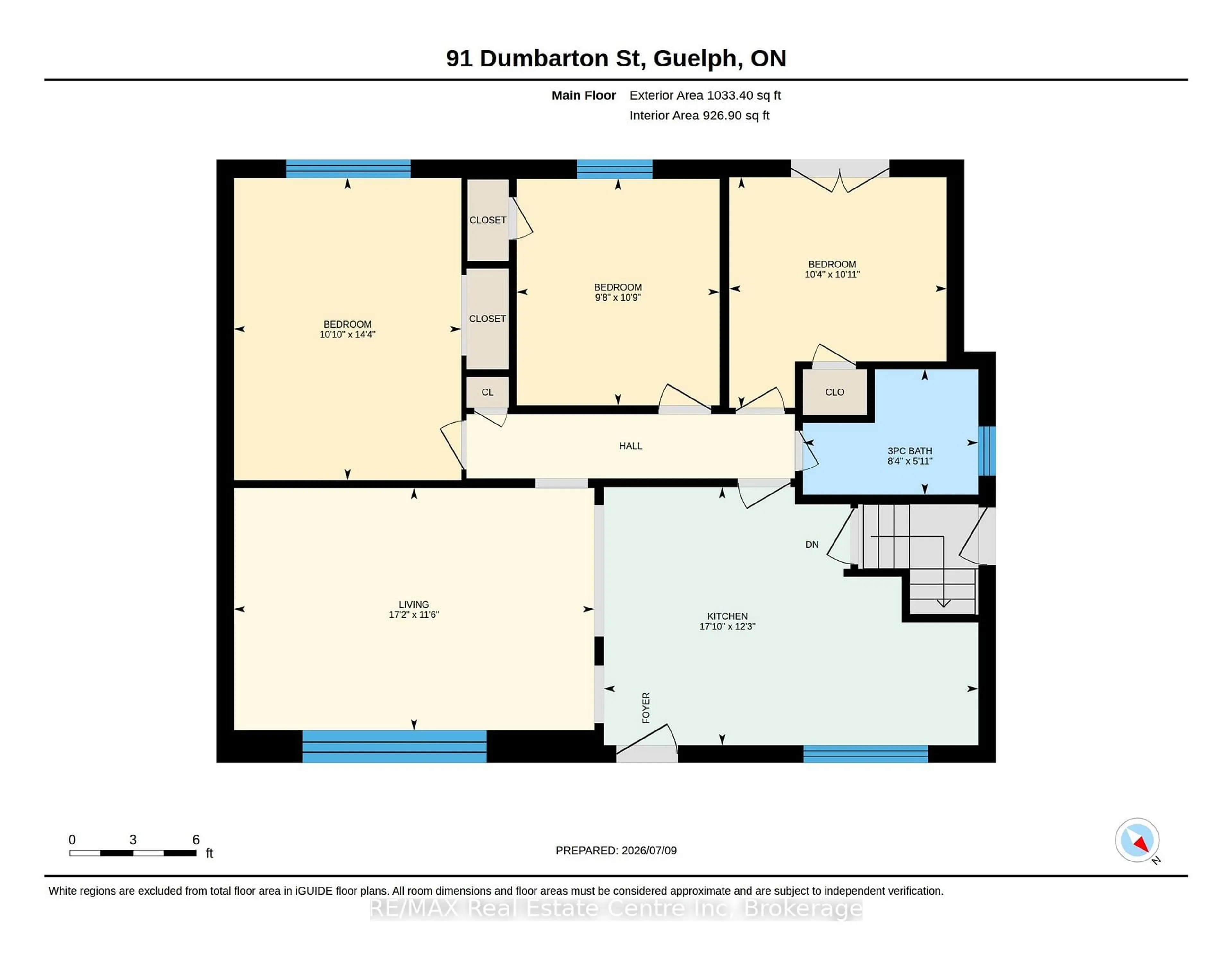 Floor plan for 91 Dumbarton St, Guelph Ontario N1E 3T5