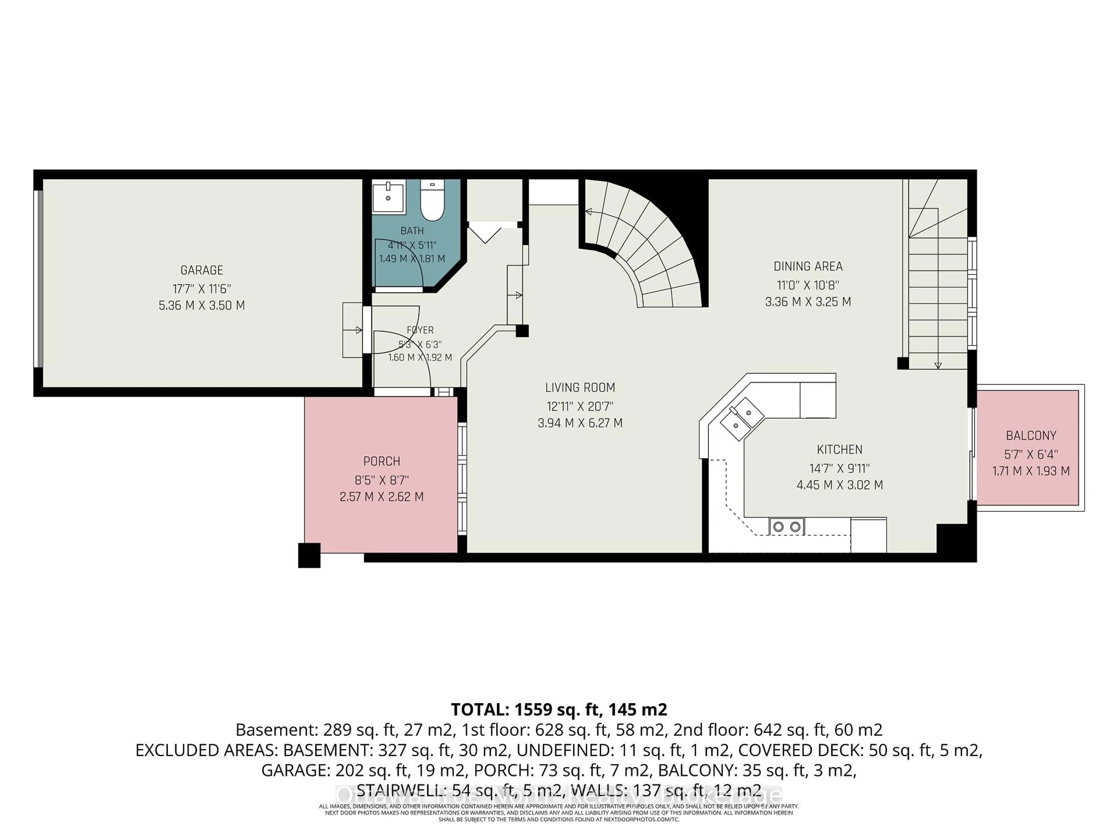Floor plan for 187 Kincardine Dr, Ottawa Ontario K2V 1C5