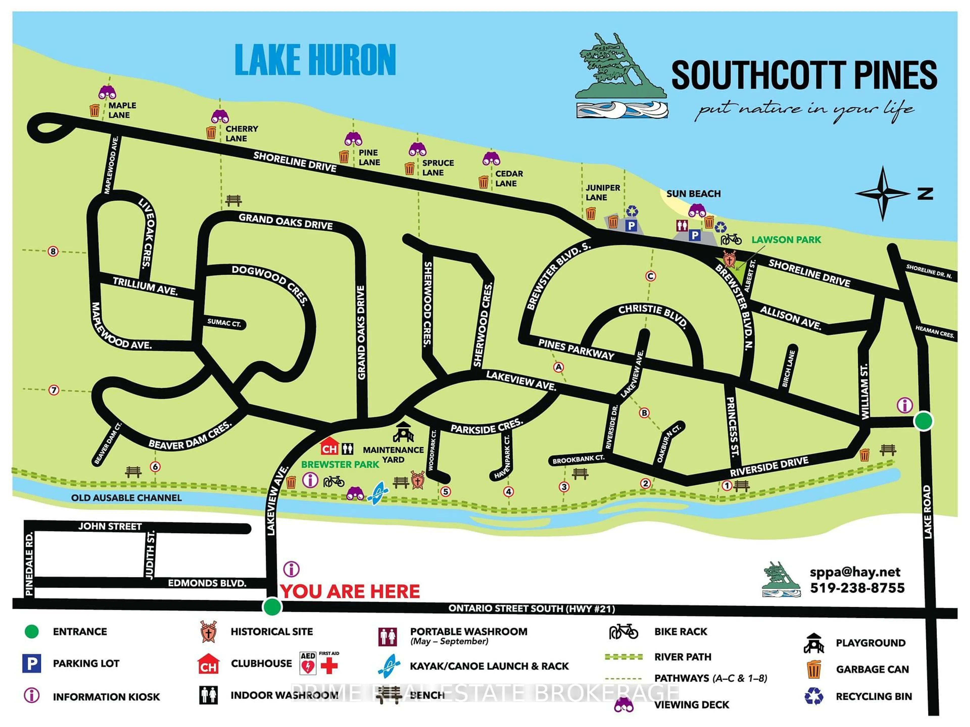 Picture of a map for 10291 Pines Pkwy, Lambton Shores Ontario N0M 1T0