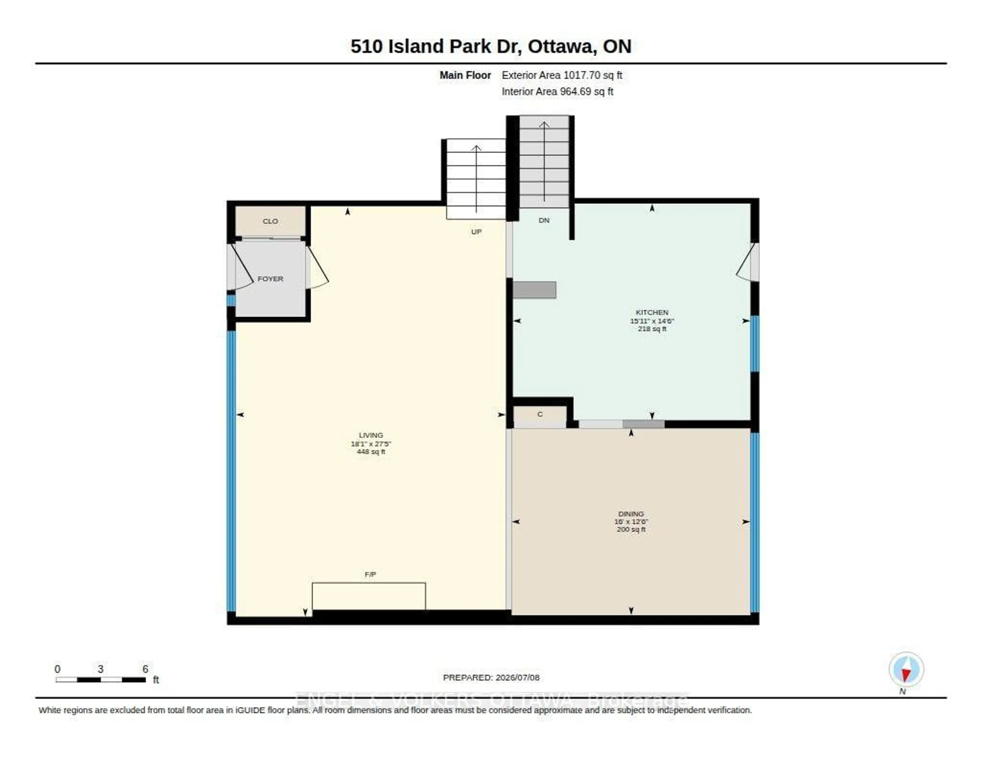 Floor plan for 510 Island Park Dr, Ottawa Ontario K1Y 0B5