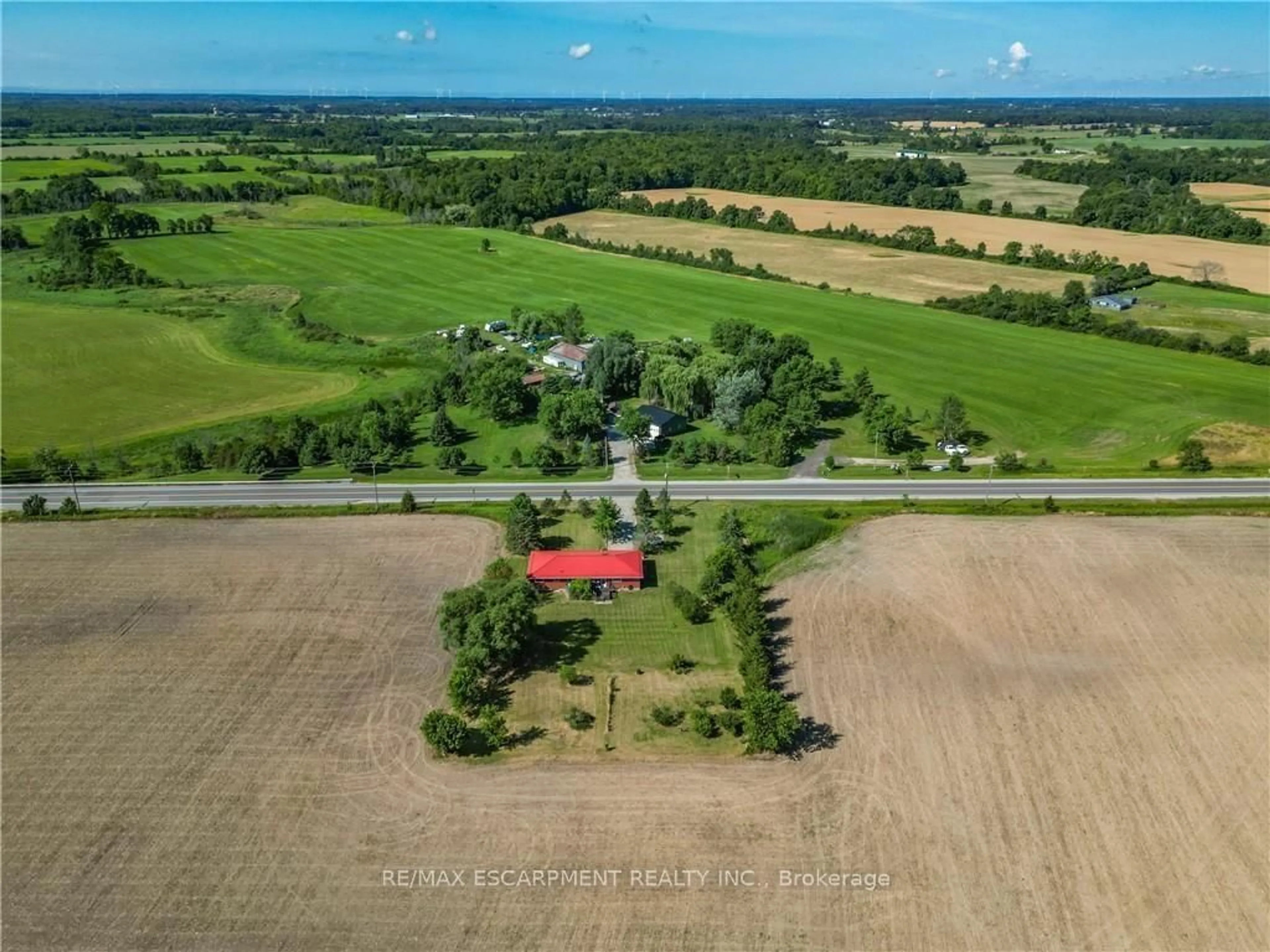 A pic from outside/outdoor area/front of a property/back of a property/a pic from drone, unknown for 7205 Highway 3, Haldimand Ontario N1A 2W1