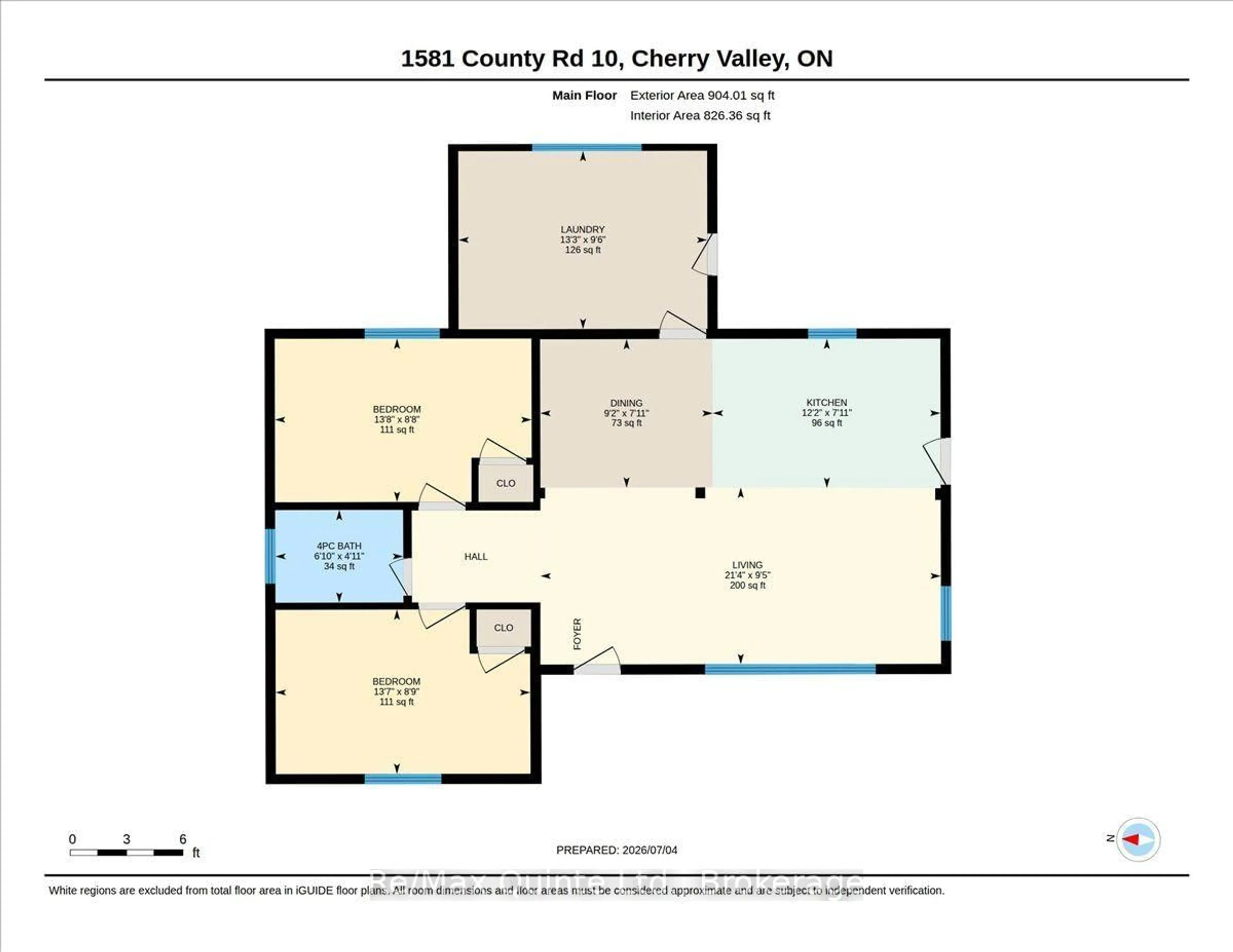 Floor plan for 1581 County Rd 10, Prince Edward County Ontario K0K 1P0