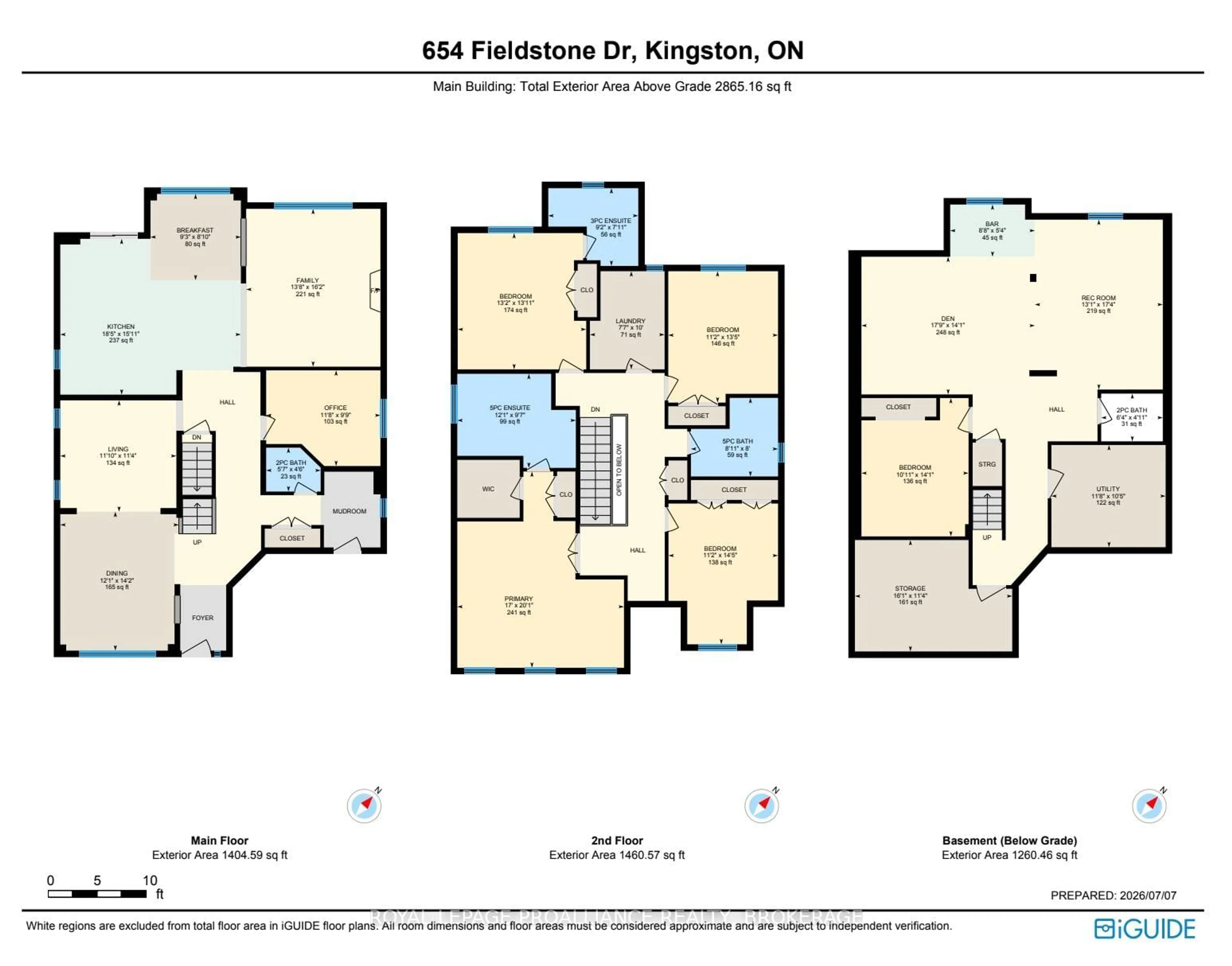 Floor plan for 654 Fieldstone Dr, Kingston Ontario K7K 0C6