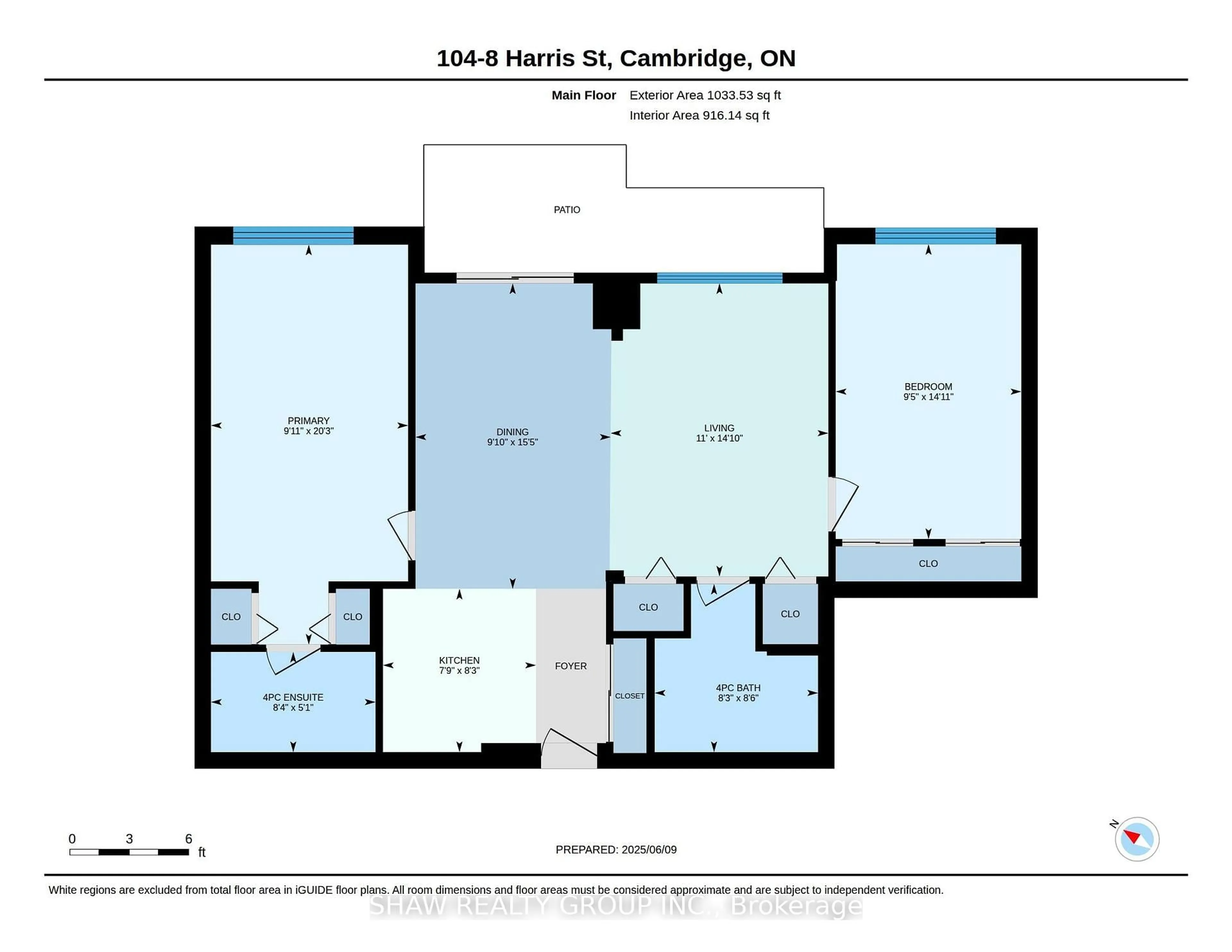 Floor plan for 8 Harris St #104, Cambridge Ontario N1R 8R1