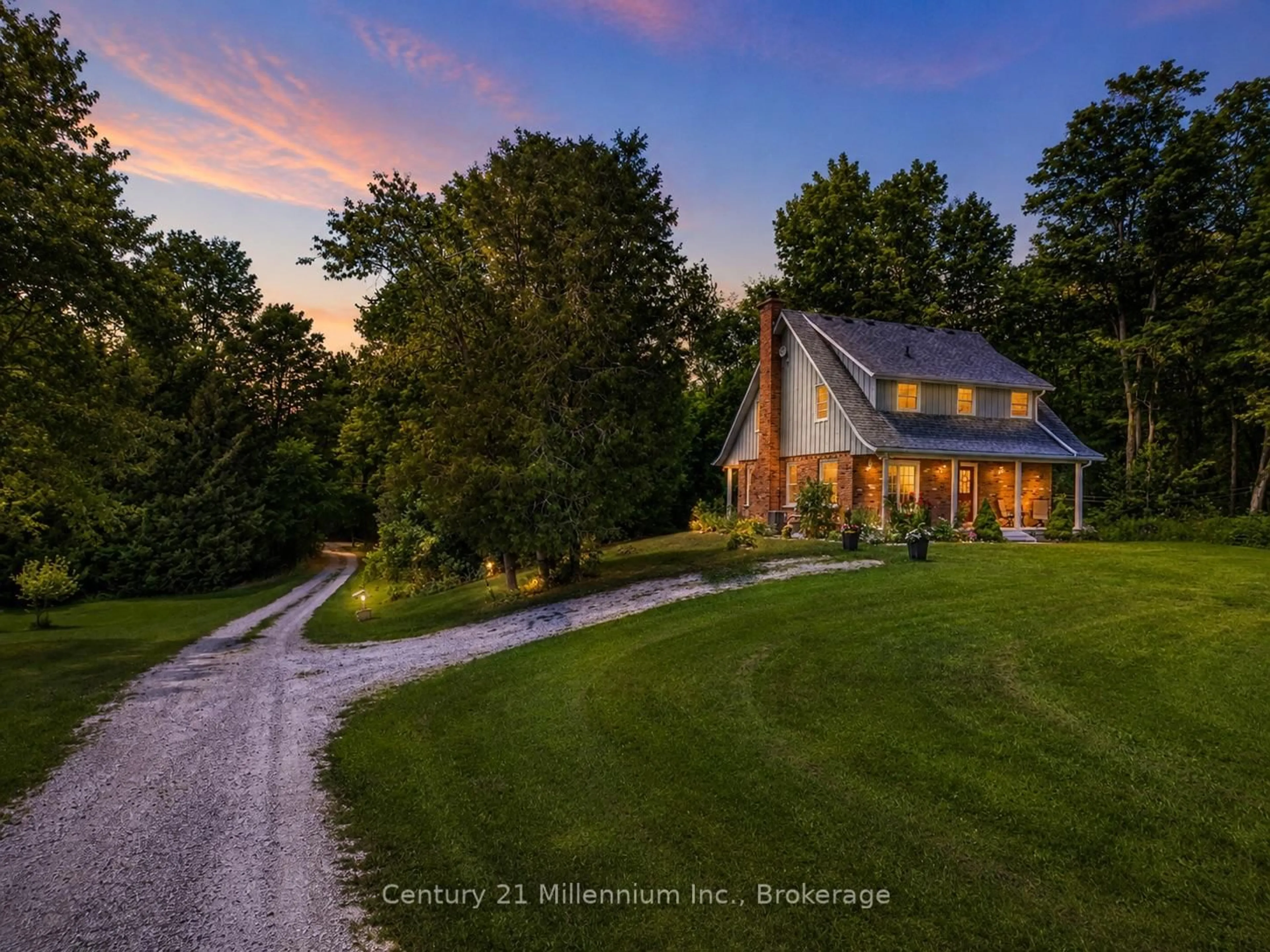 A pic from outside/outdoor area/front of a property/back of a property/a pic from drone, mountain view for 414681 Baseline Rd, West Grey Ontario N0C 1H0