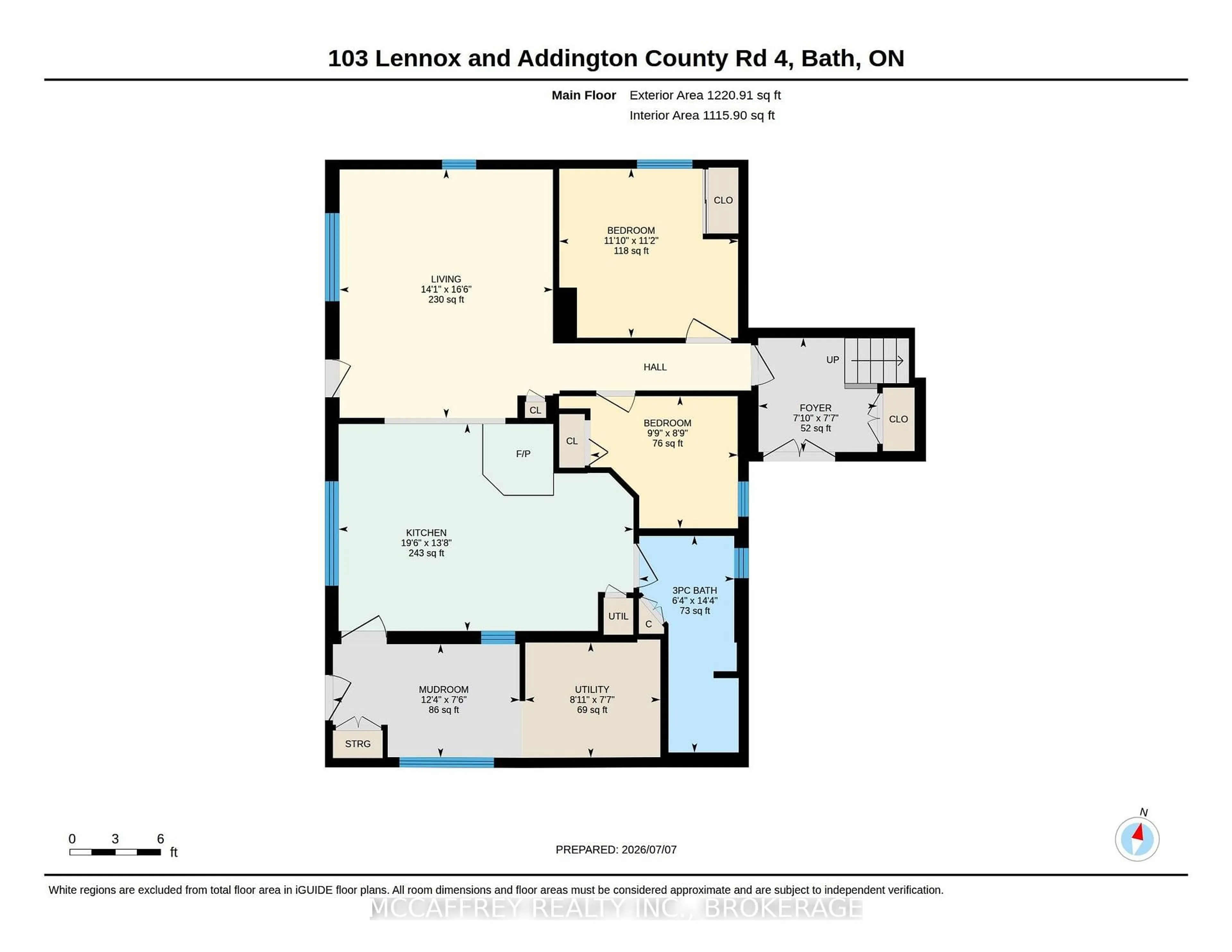 Floor plan for 103 County Road 4 Rd, Bath Ontario K0H 1G0