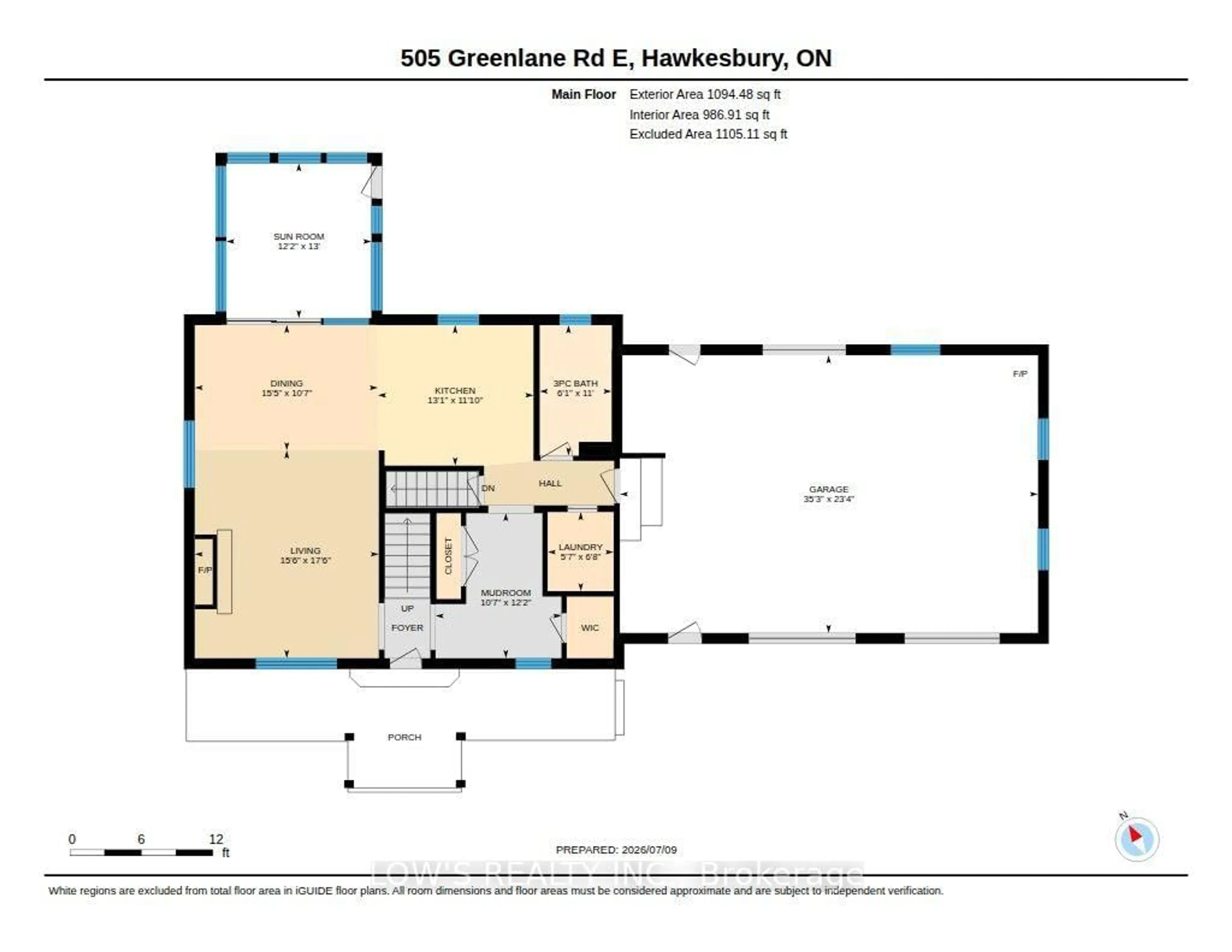 Floor plan for 505 Greenlane Rd, Champlain Ontario K6A 2R2