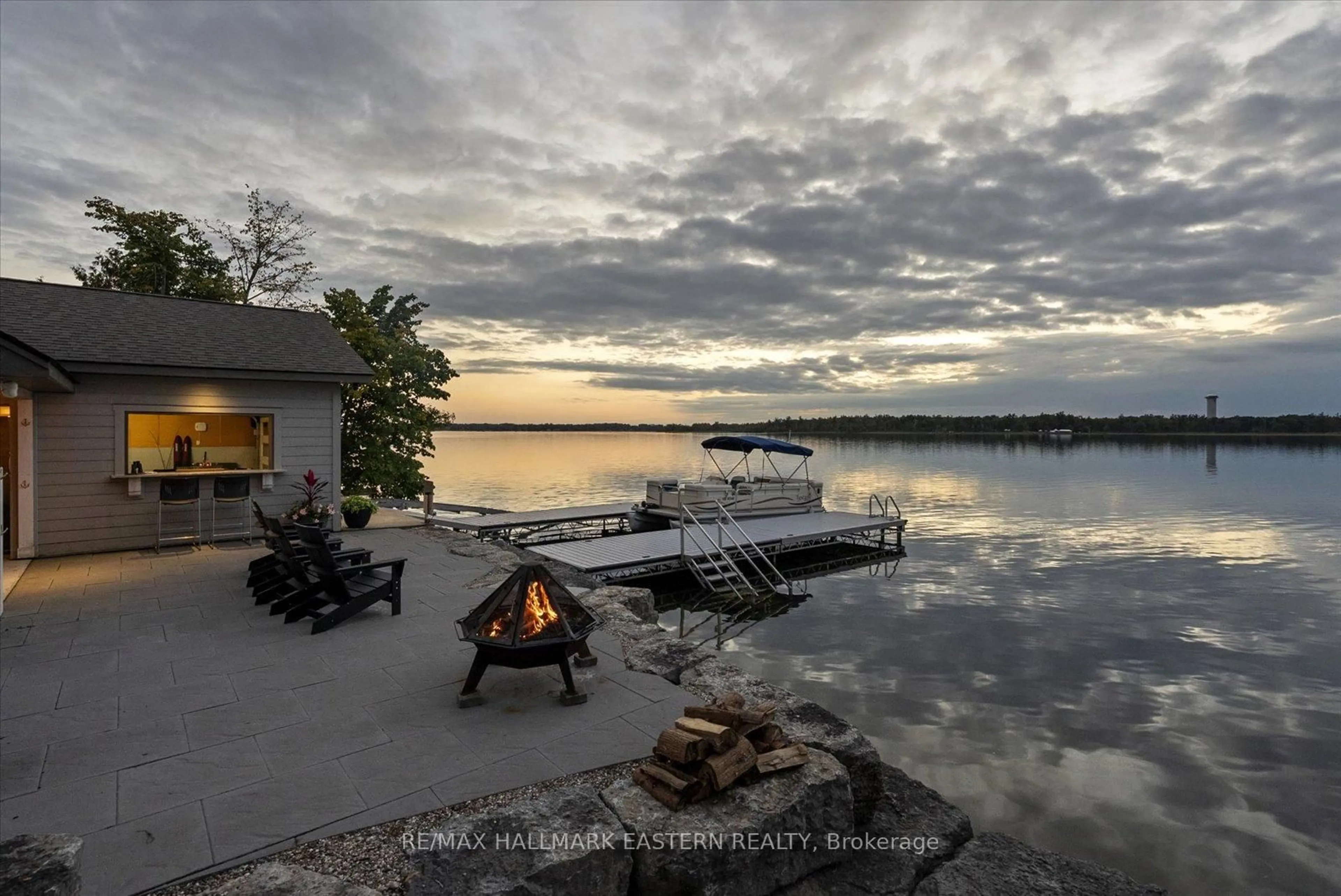 Patio, water/lake/river/ocean view for 2112 Truman Dr, Selwyn Ontario K0L 2H0
