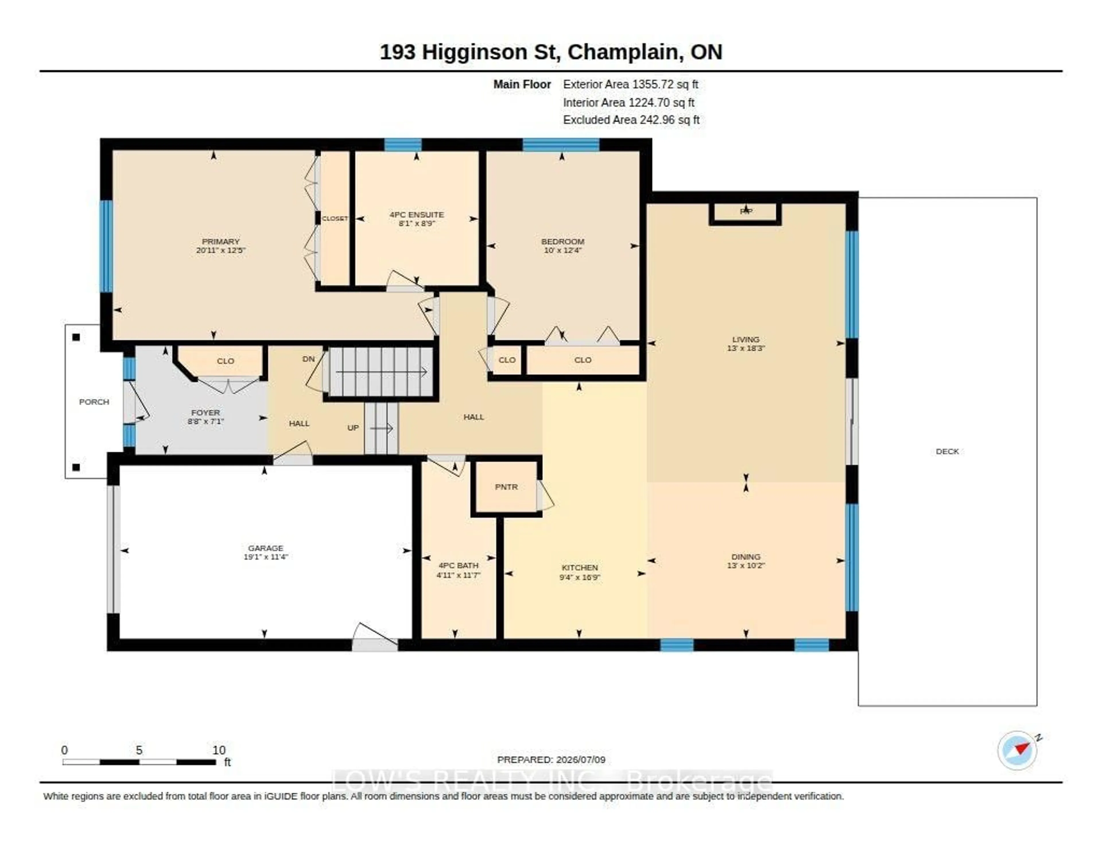 Floor plan for 193 Higginson St, Champlain Ontario K0B 1R0