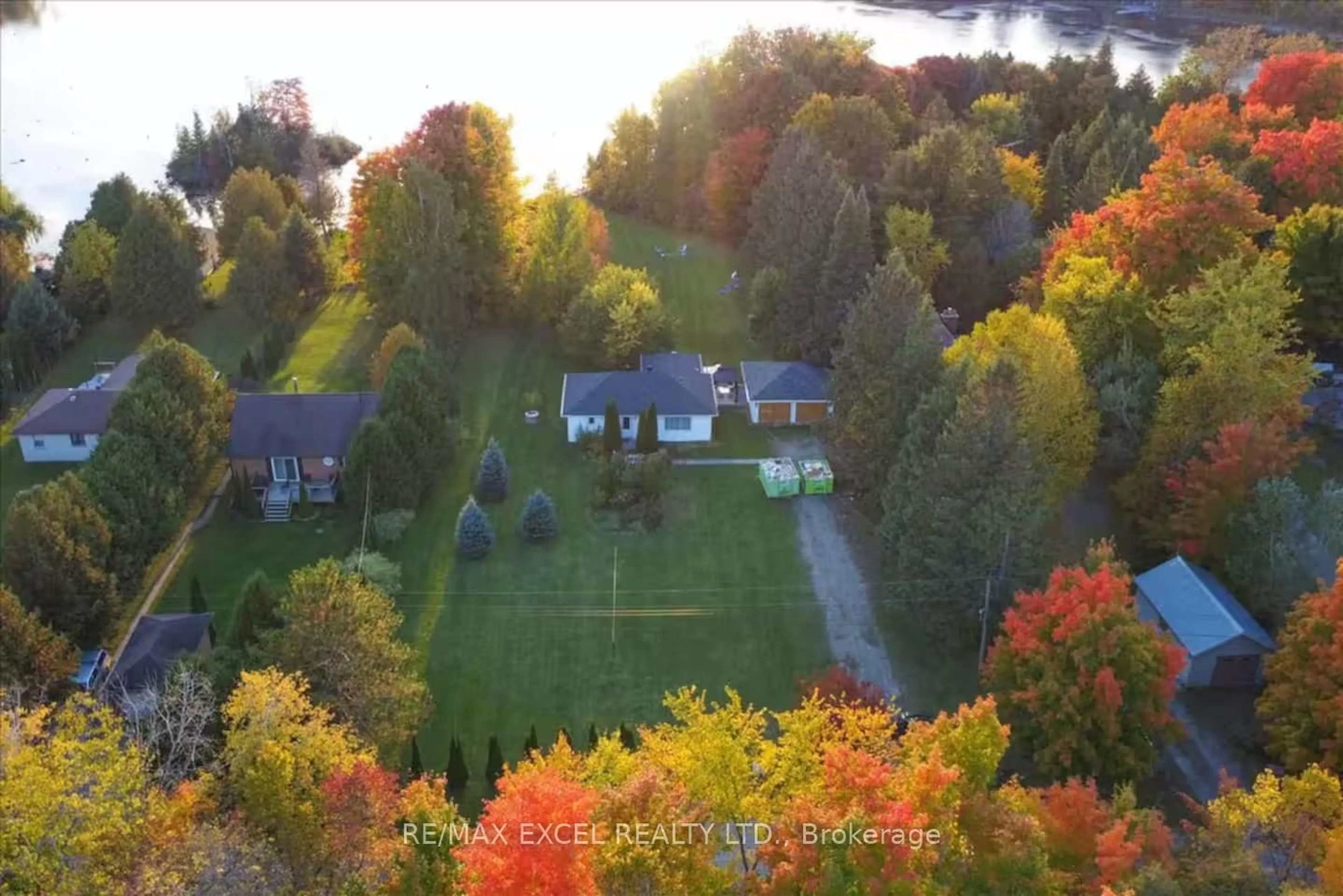 A pic from outside/outdoor area/front of a property/back of a property/a pic from drone, forest/trees view for 34 Hargrave Rd, Kawartha Lakes Ontario K0M 2B0