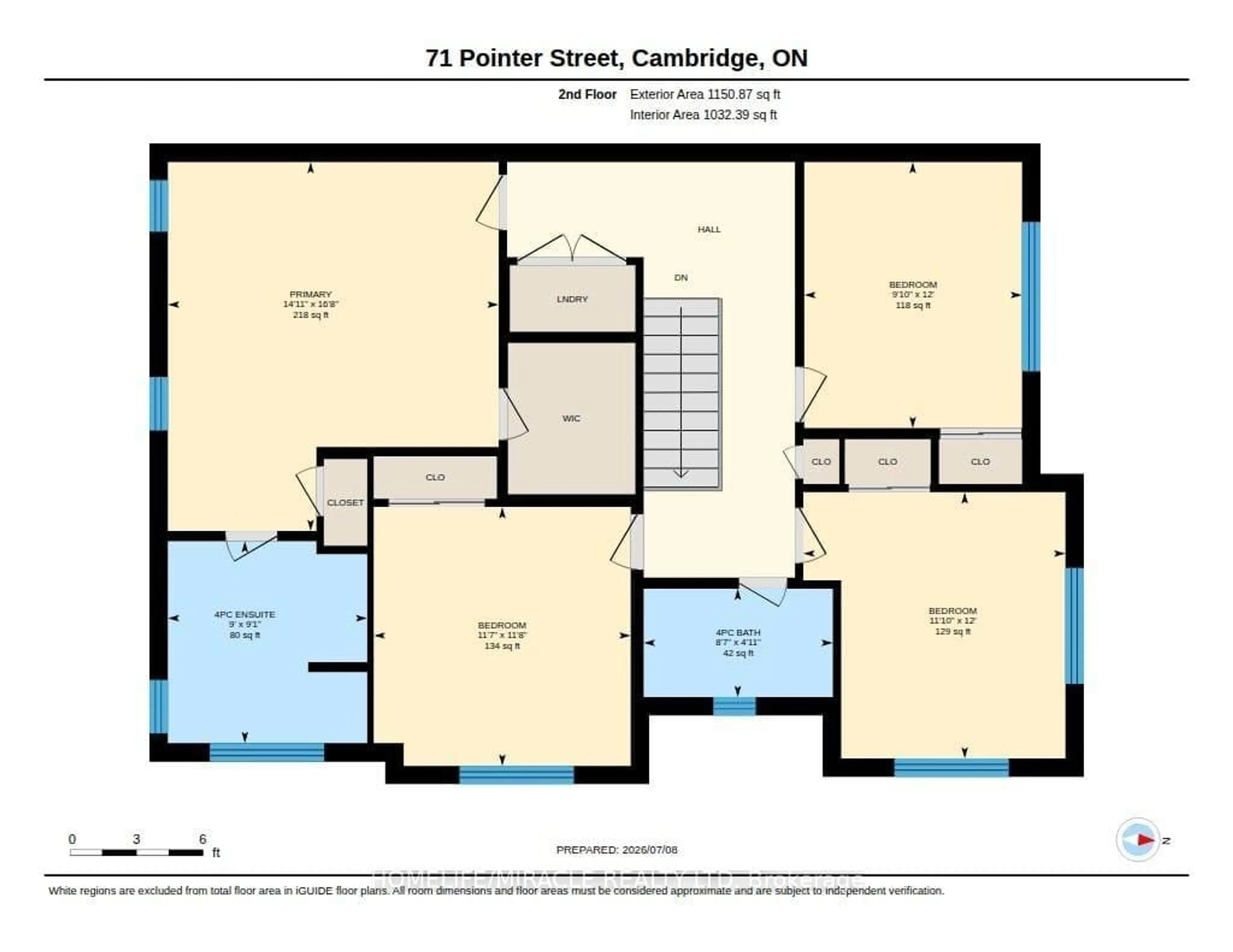 Floor plan for 71 Pointer St, Cambridge Ontario N3E 1A1