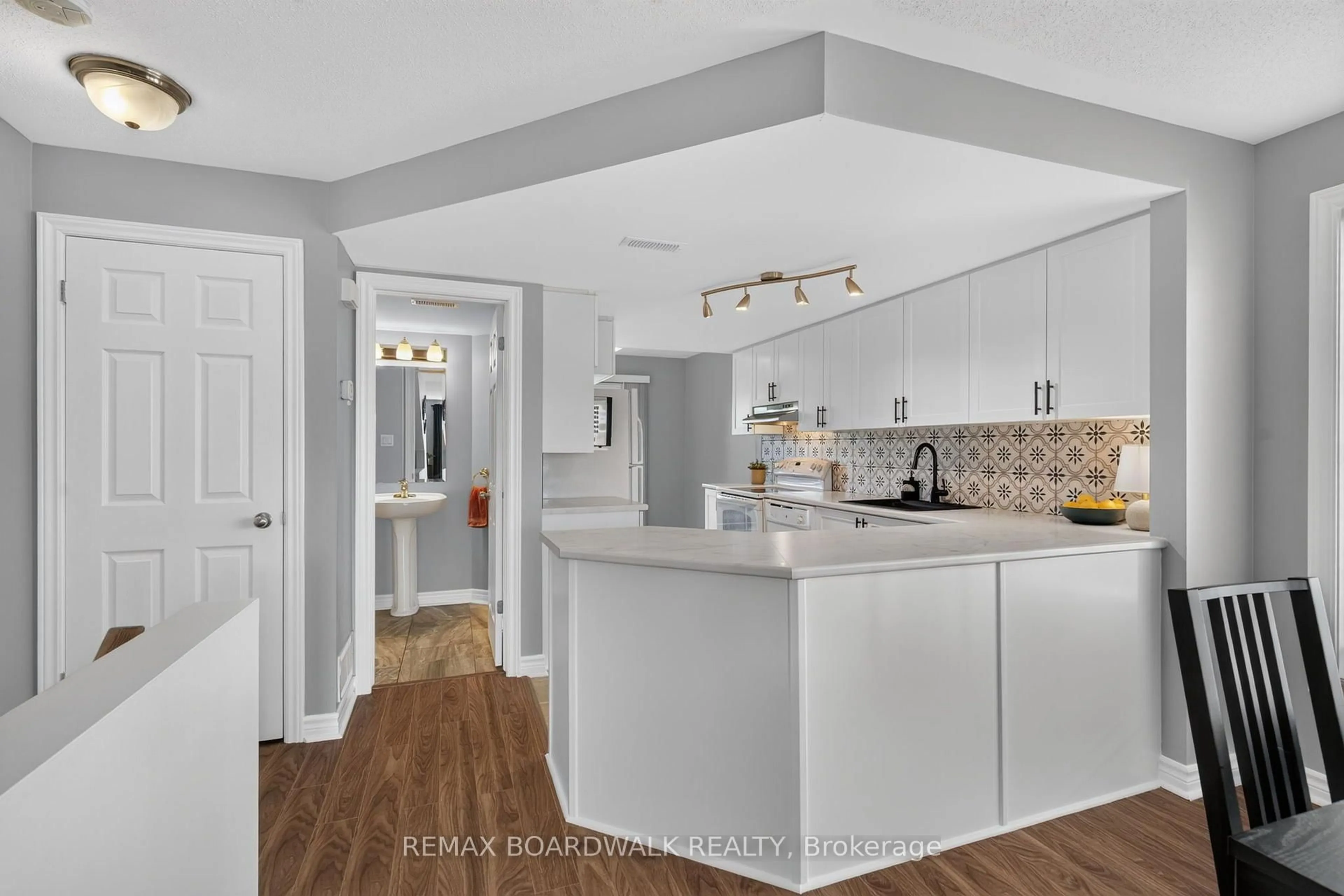 Open concept kitchen, ceramic/tile floor for 223 Paseo Private, Ottawa Ontario K2G 4N5
