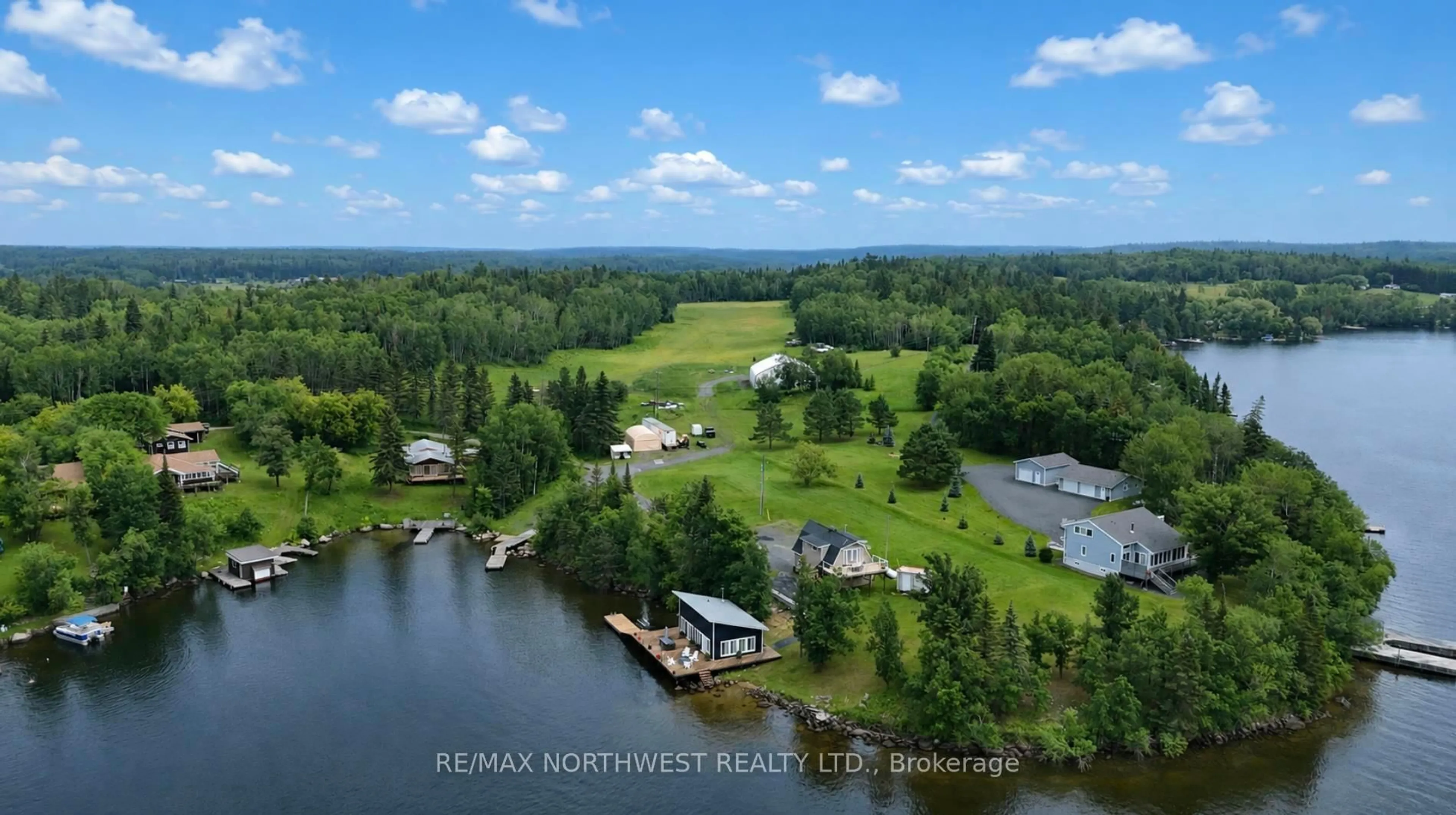 A pic from outside/outdoor area/front of a property/back of a property/a pic from drone, water/lake/river/ocean view for 2532 SCHOOL ROAD, Kenora Remote Area Ontario P0X 1C0