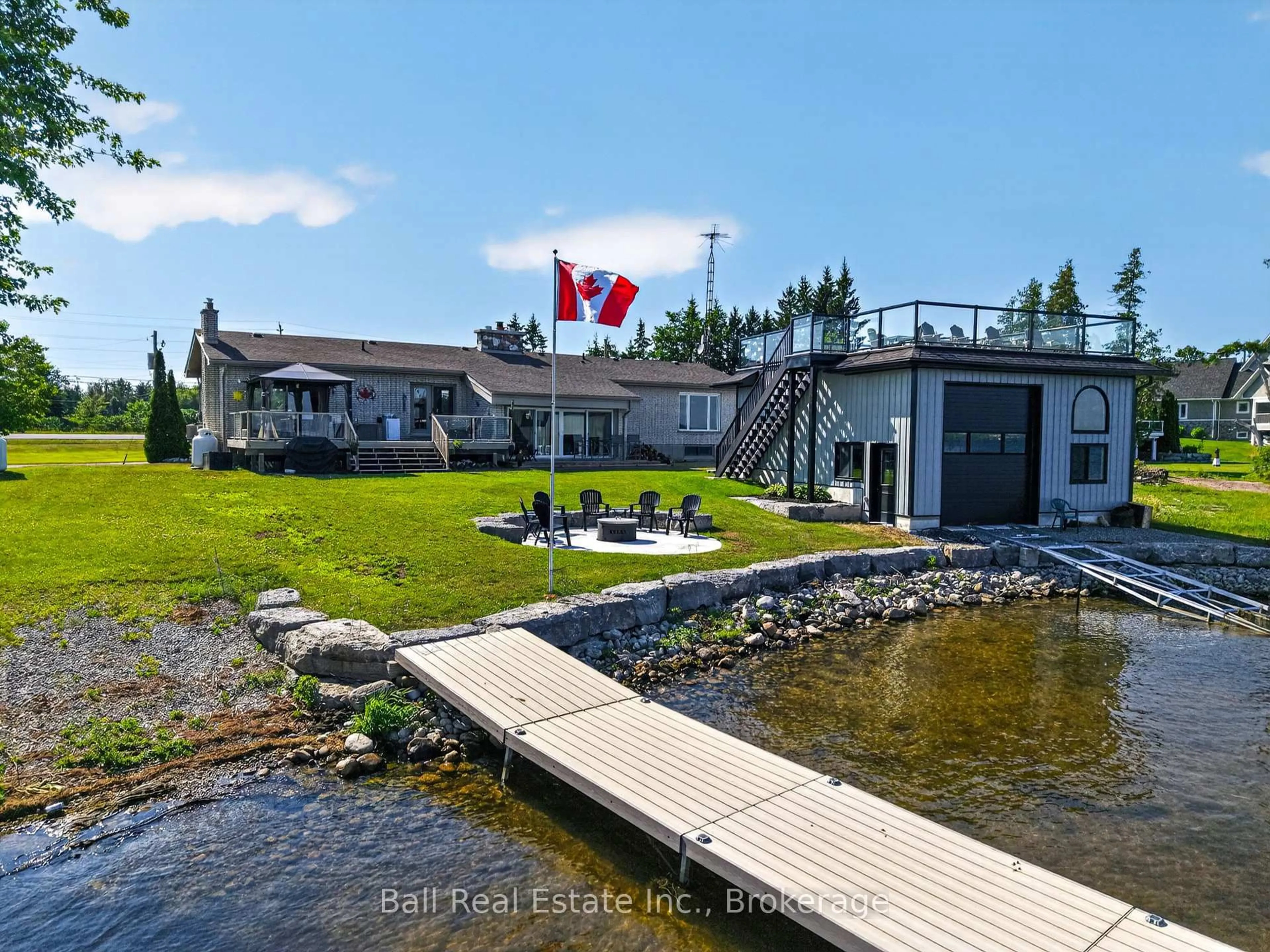 A pic from outside/outdoor area/front of a property/back of a property/a pic from drone, water/lake/river/ocean view for 5336 Highway 35, Kawartha Lakes Ontario K0M 1N0