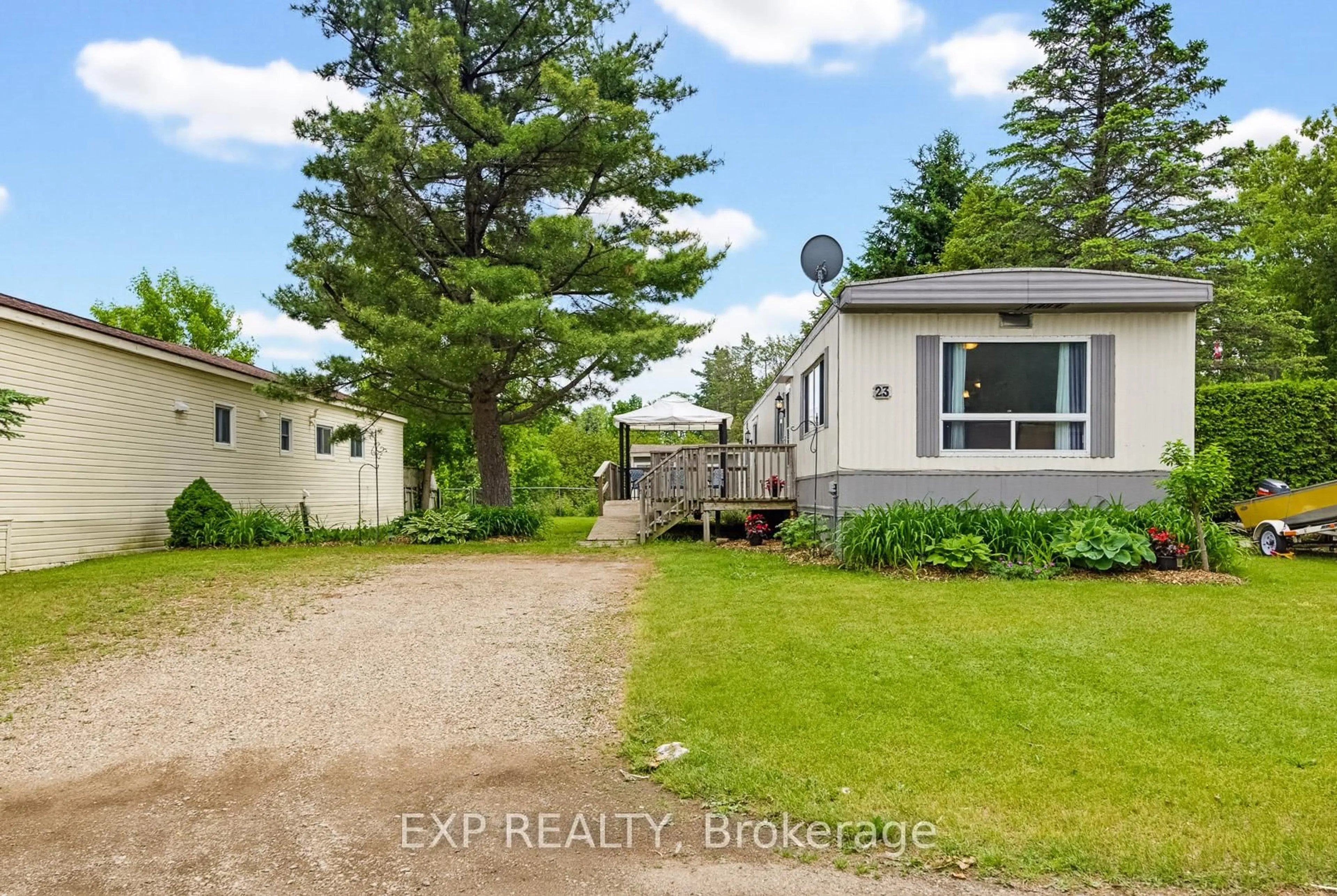 A pic from outside/outdoor area/front of a property/back of a property/a pic from drone, water/lake/river/ocean view for 23 Heather Ave, Erin Ontario N0B 1T0