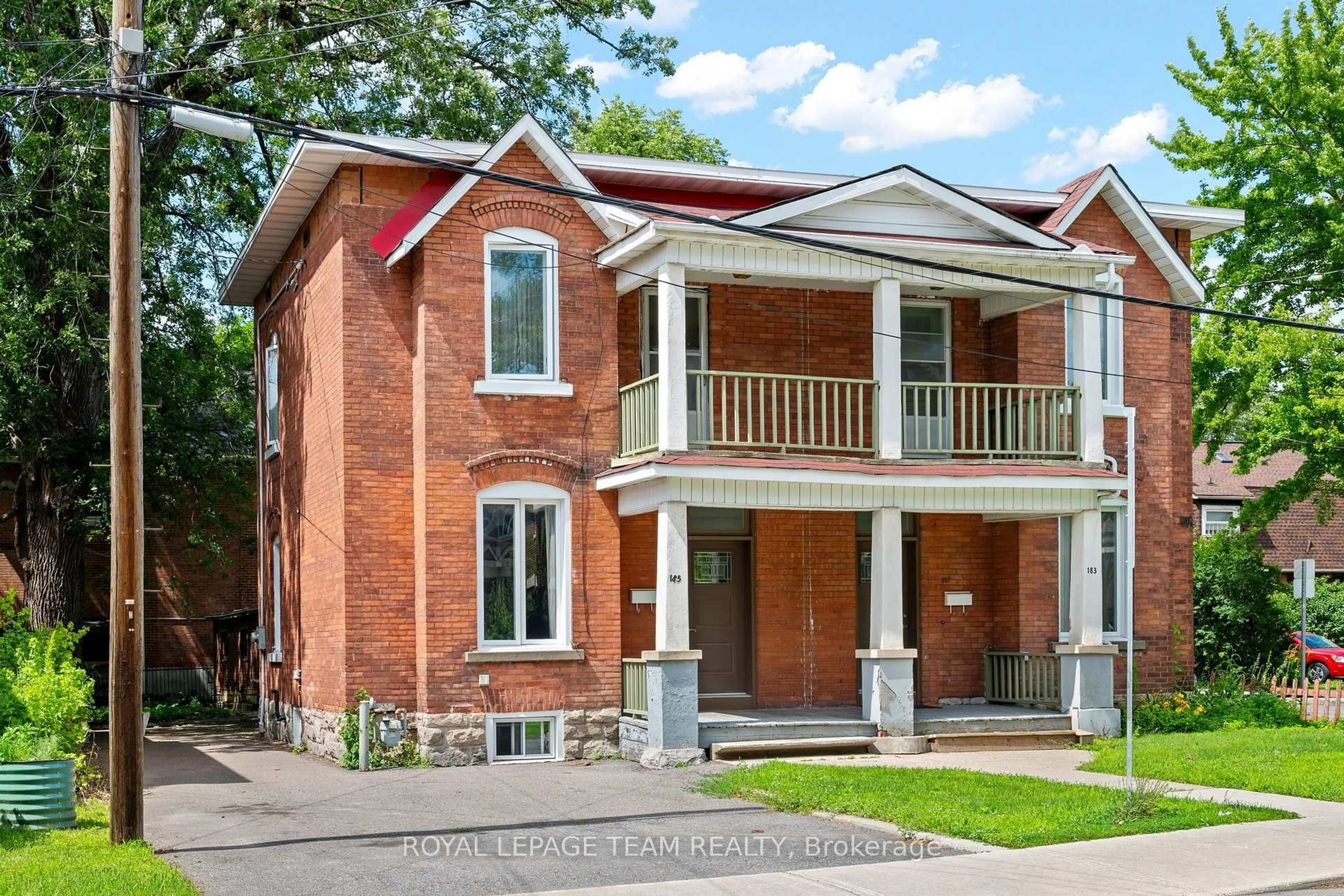 Home with brick exterior material, street for 183-185 Belmont Ave, Ottawa Ontario K1S 0V7