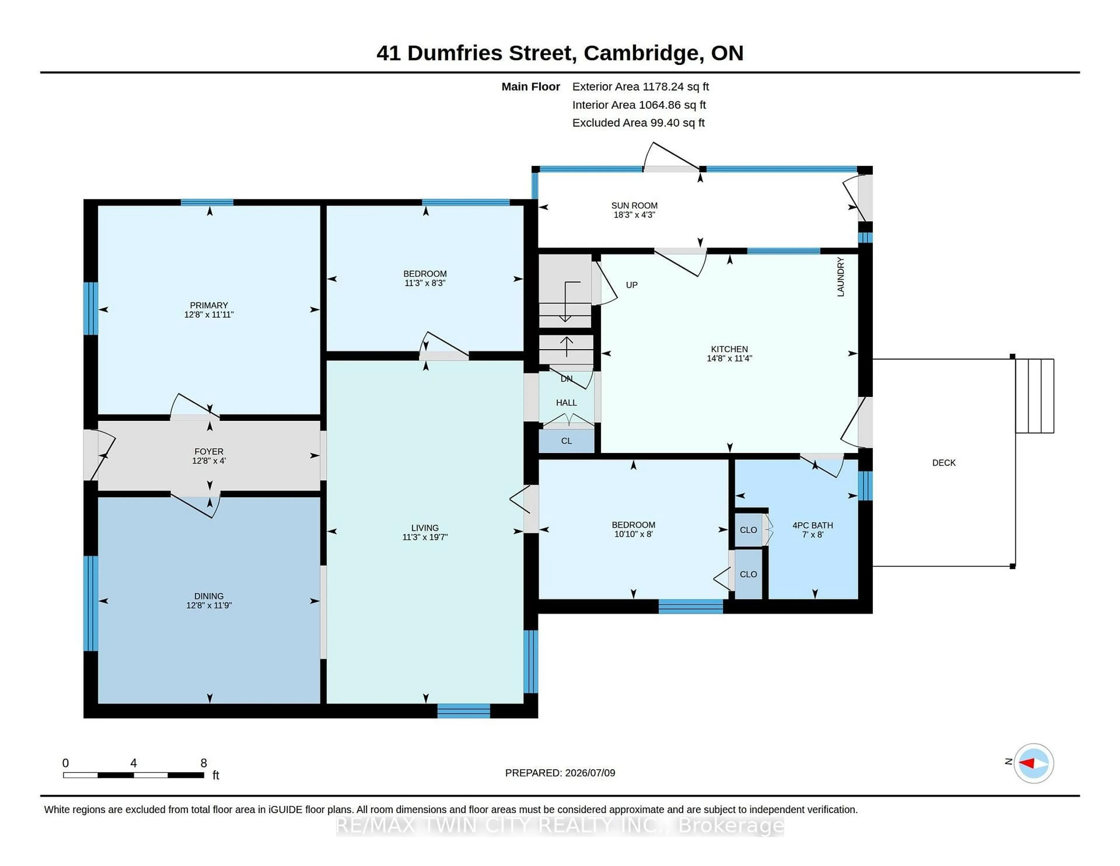 Floor plan for 41 Dumfries St, Cambridge Ontario N1S 1Y6