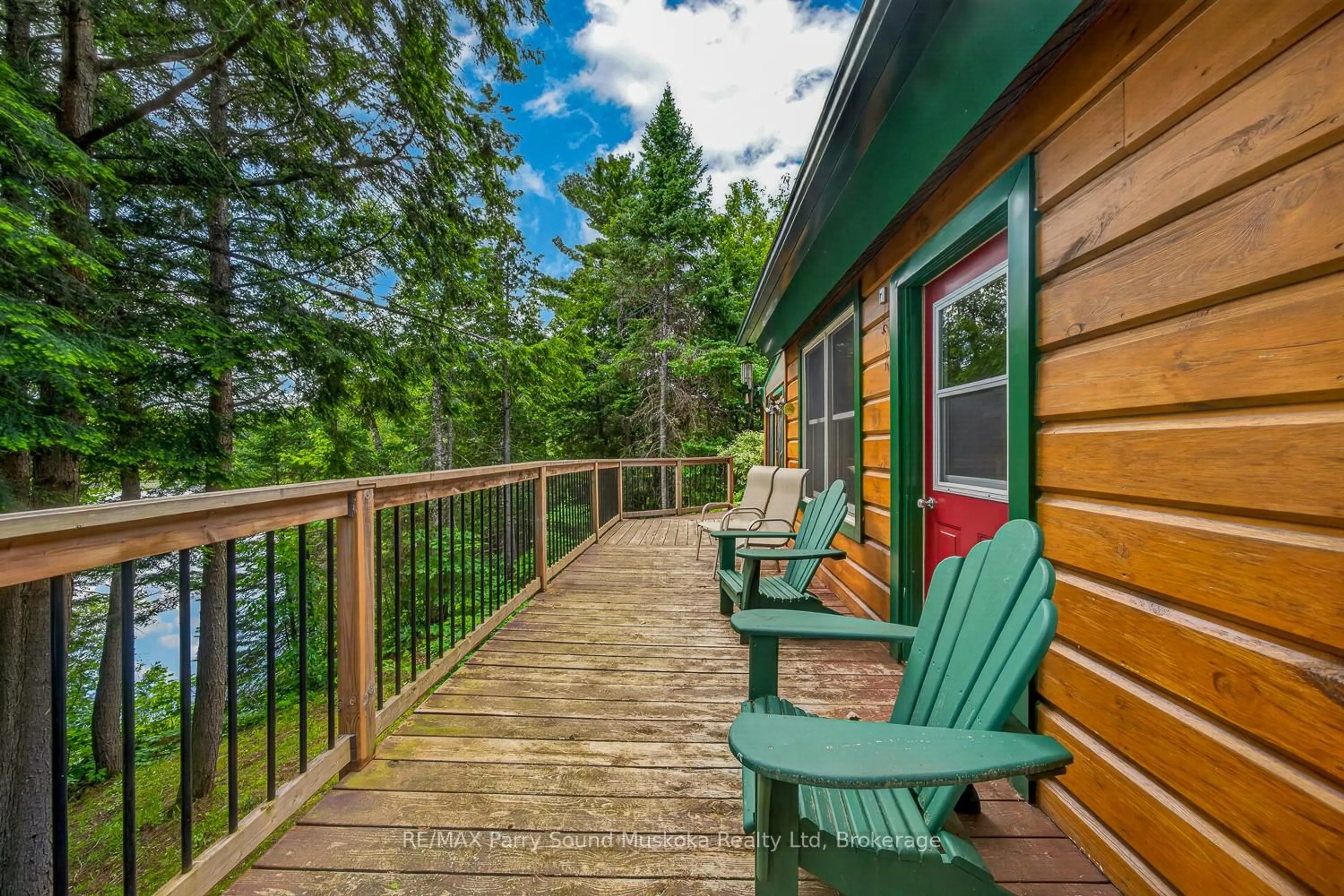 Patio, water/lake/river/ocean view for 18 Smokey Rd, Whitestone Ontario P0A 1G0
