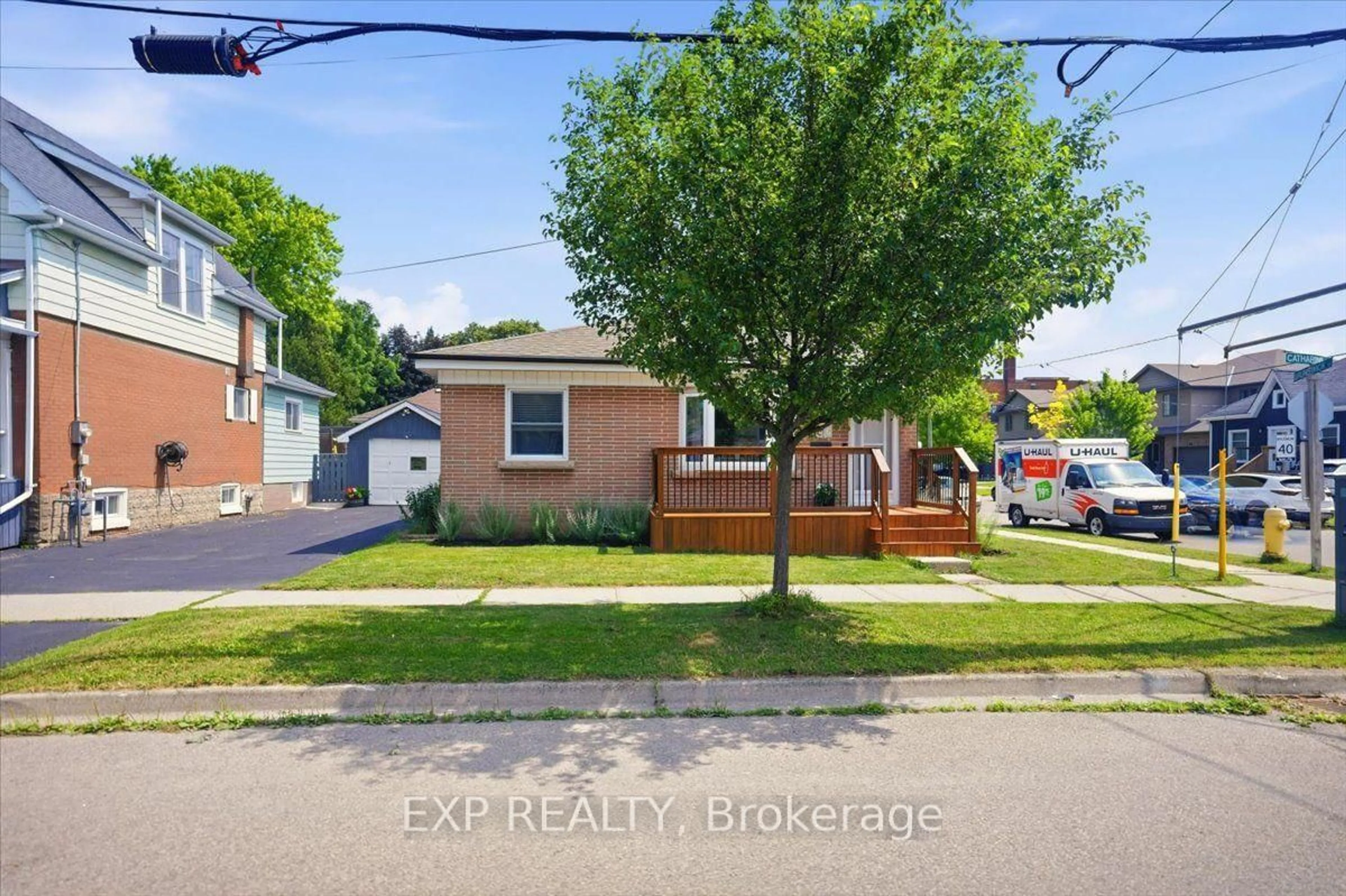 A pic from outside/outdoor area/front of a property/back of a property/a pic from drone, street for 166 Catharine Ave, Brantford Ontario N3T 1Y7