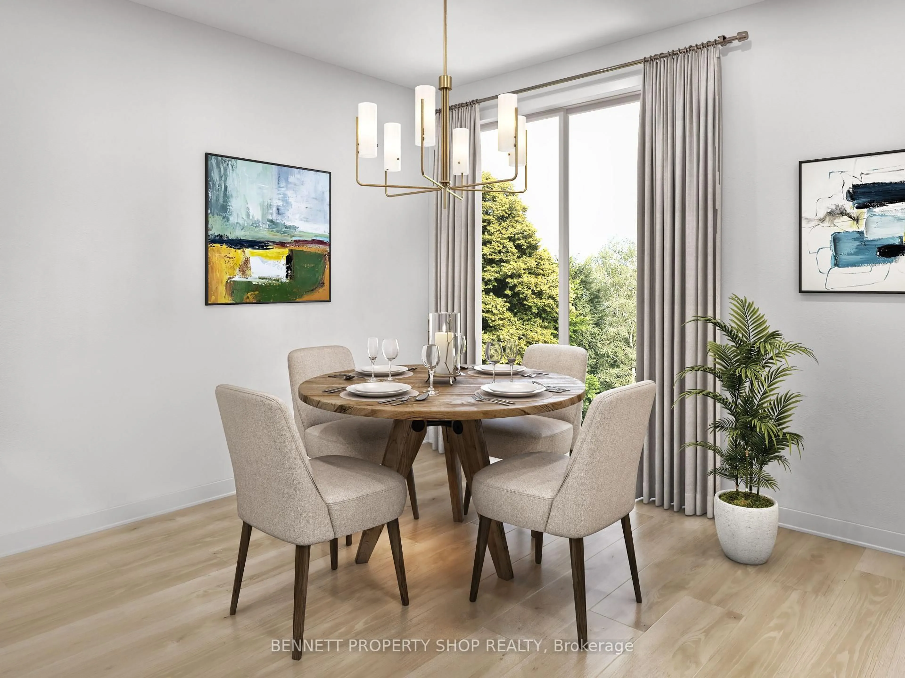 Dining room, wood/laminate floor for 254 Paleo Hts, Ottawa Ontario K1W 1G1