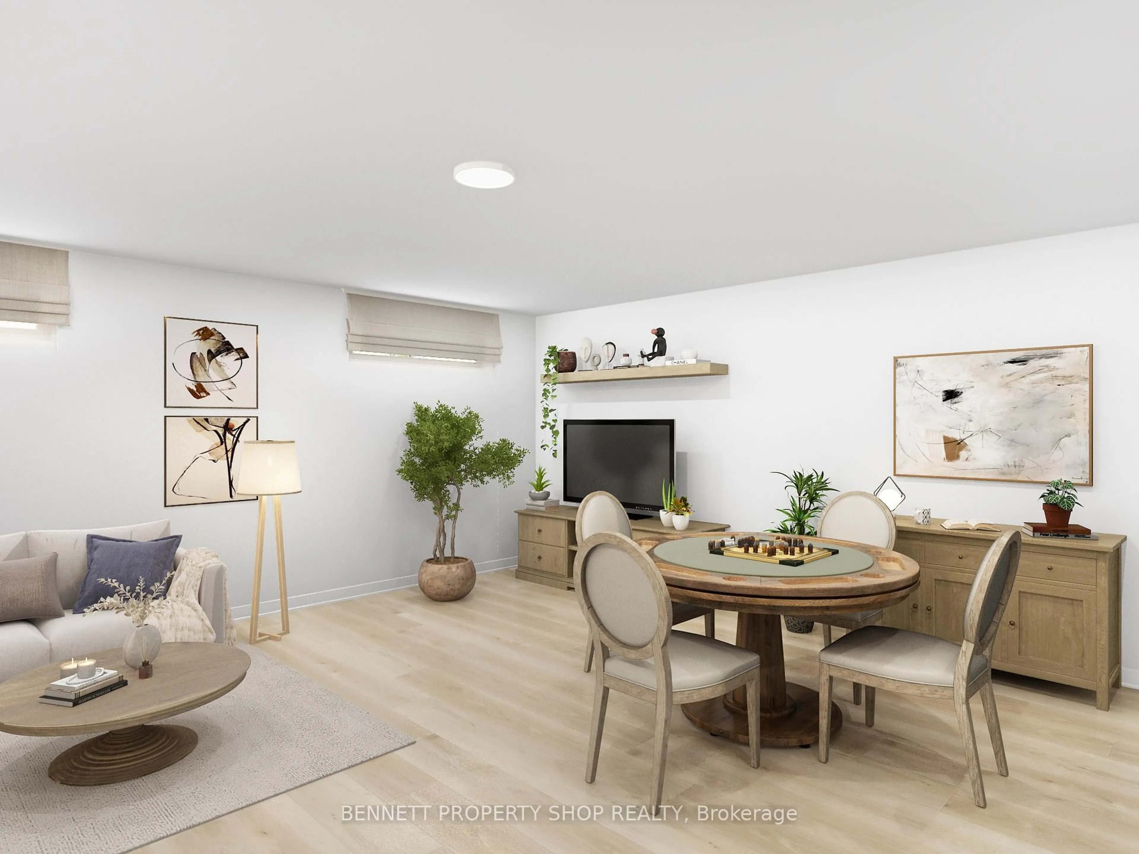 Living room with furniture, wood/laminate floor for 258 Paleo Hts, Ottawa Ontario K1W 1G1