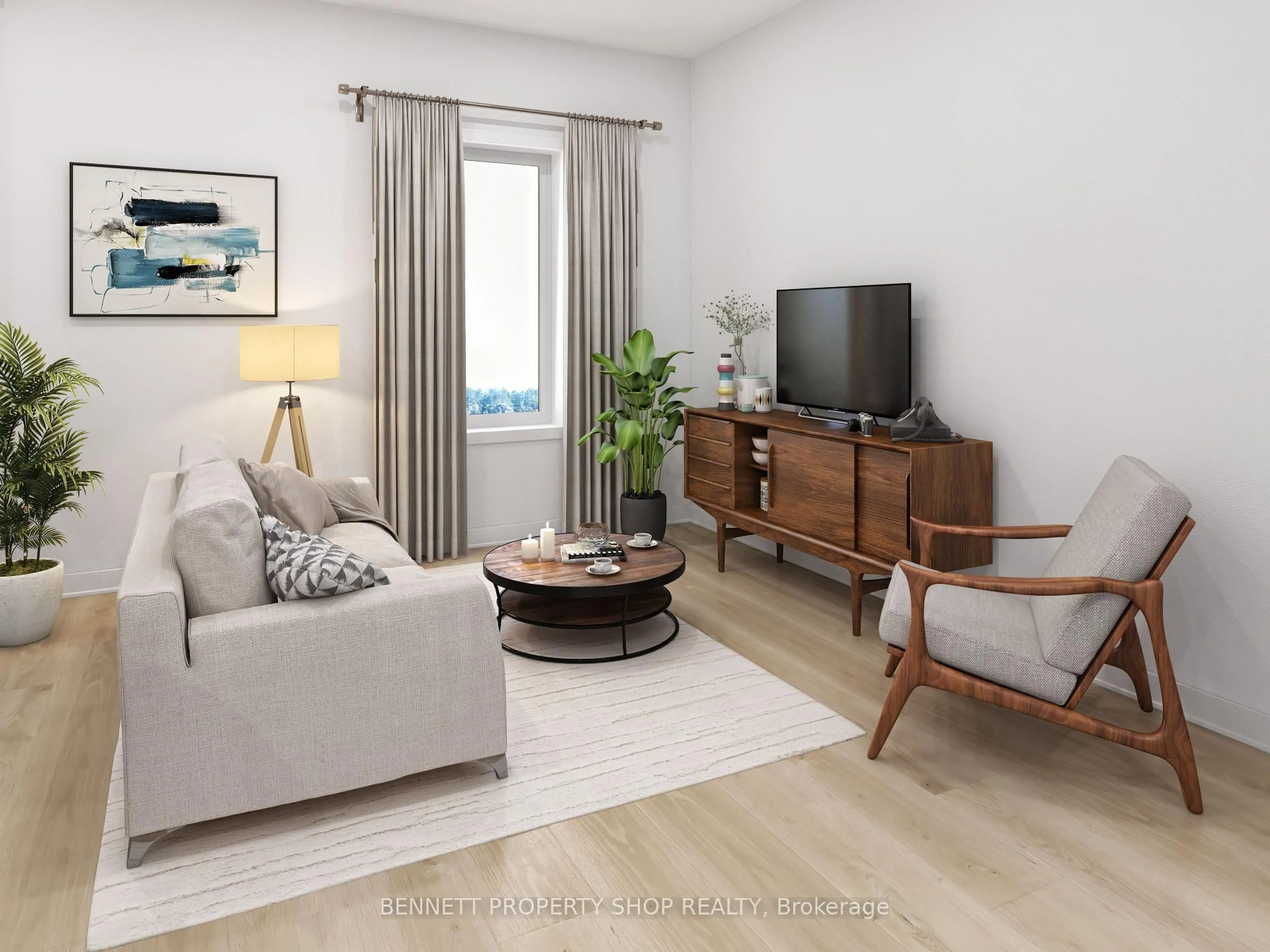Living room with furniture, wood/laminate floor for 272 Paleo Hts, Ottawa Ontario K1W 1G1