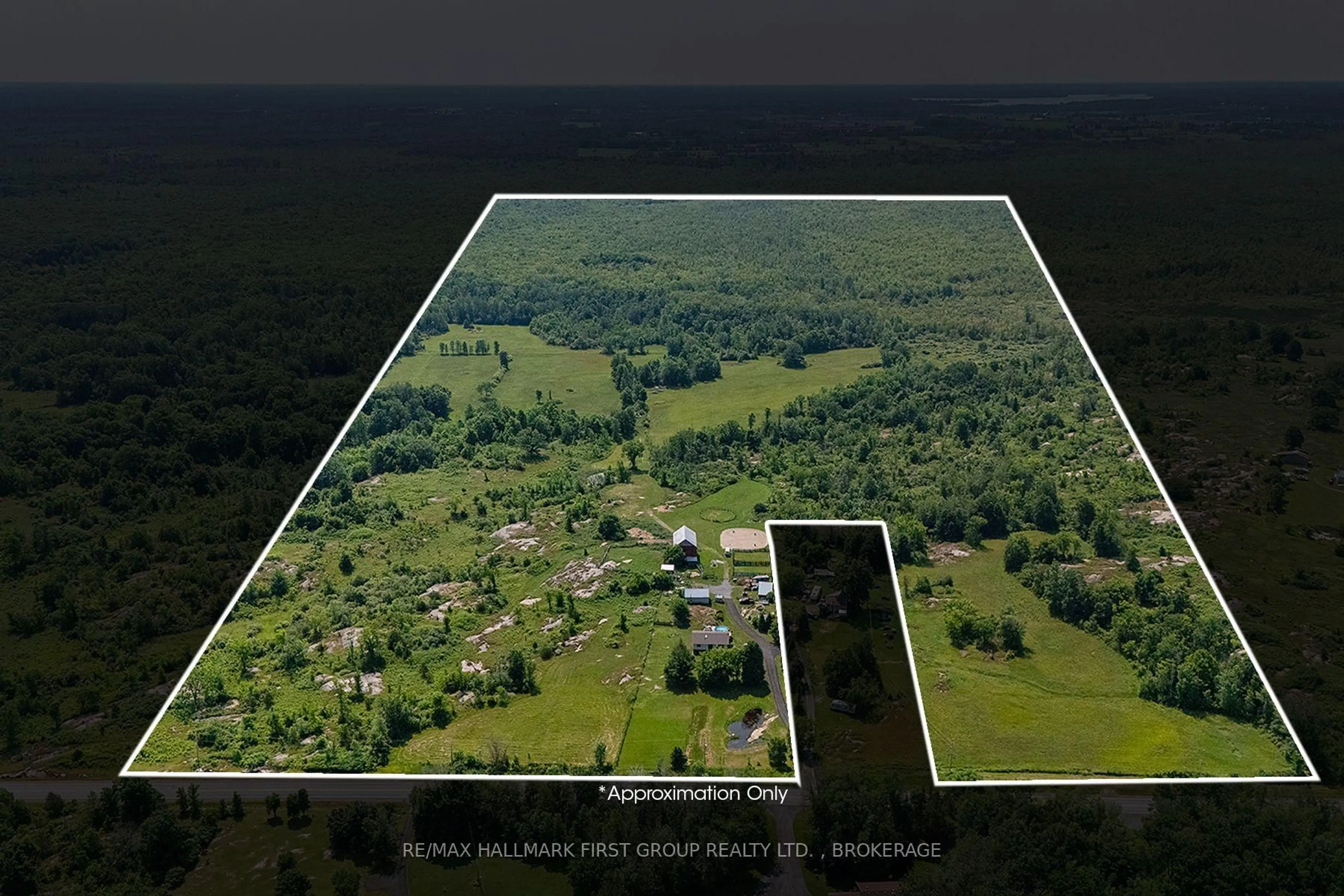 A pic from outside/outdoor area/front of a property/back of a property/a pic from drone, water/lake/river/ocean view for 3656 County Rd 14, Kaladar Ontario K0K 1Z0