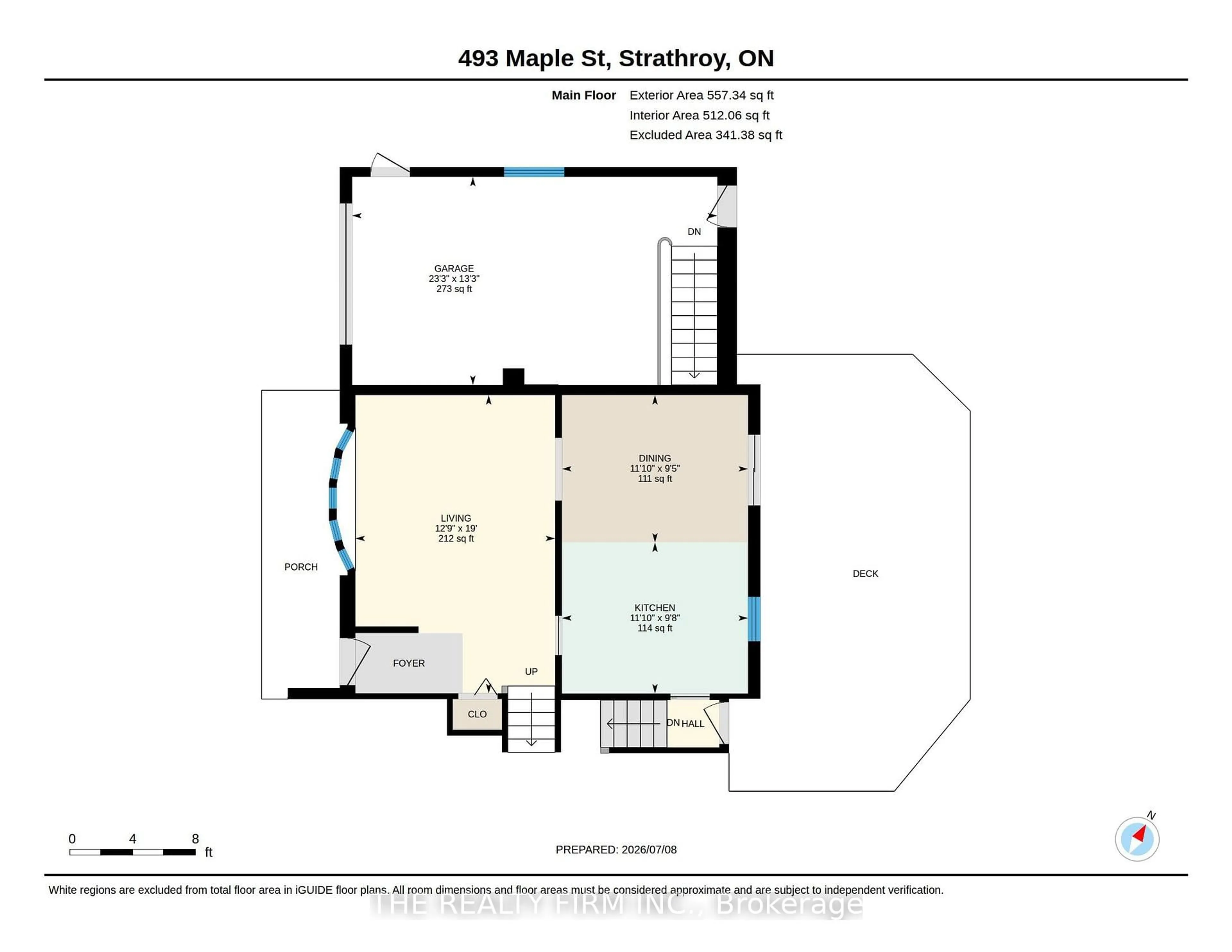 Floor plan for 493 Maple St, Strathroy-Caradoc Ontario N7G 3M9