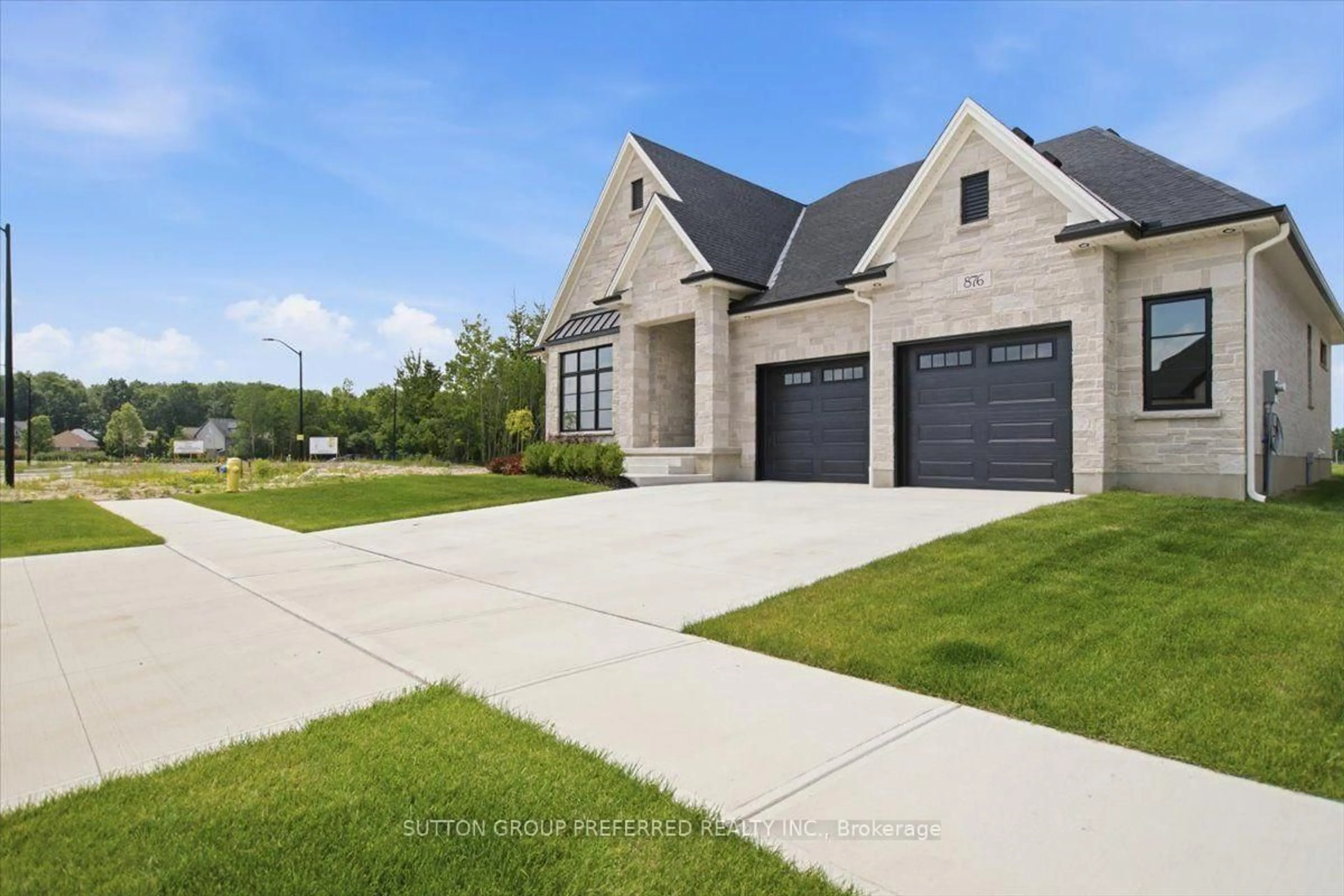 Home with brick exterior material, street for 876 EAGLETRACE Dr, London North Ontario N6G 3X9