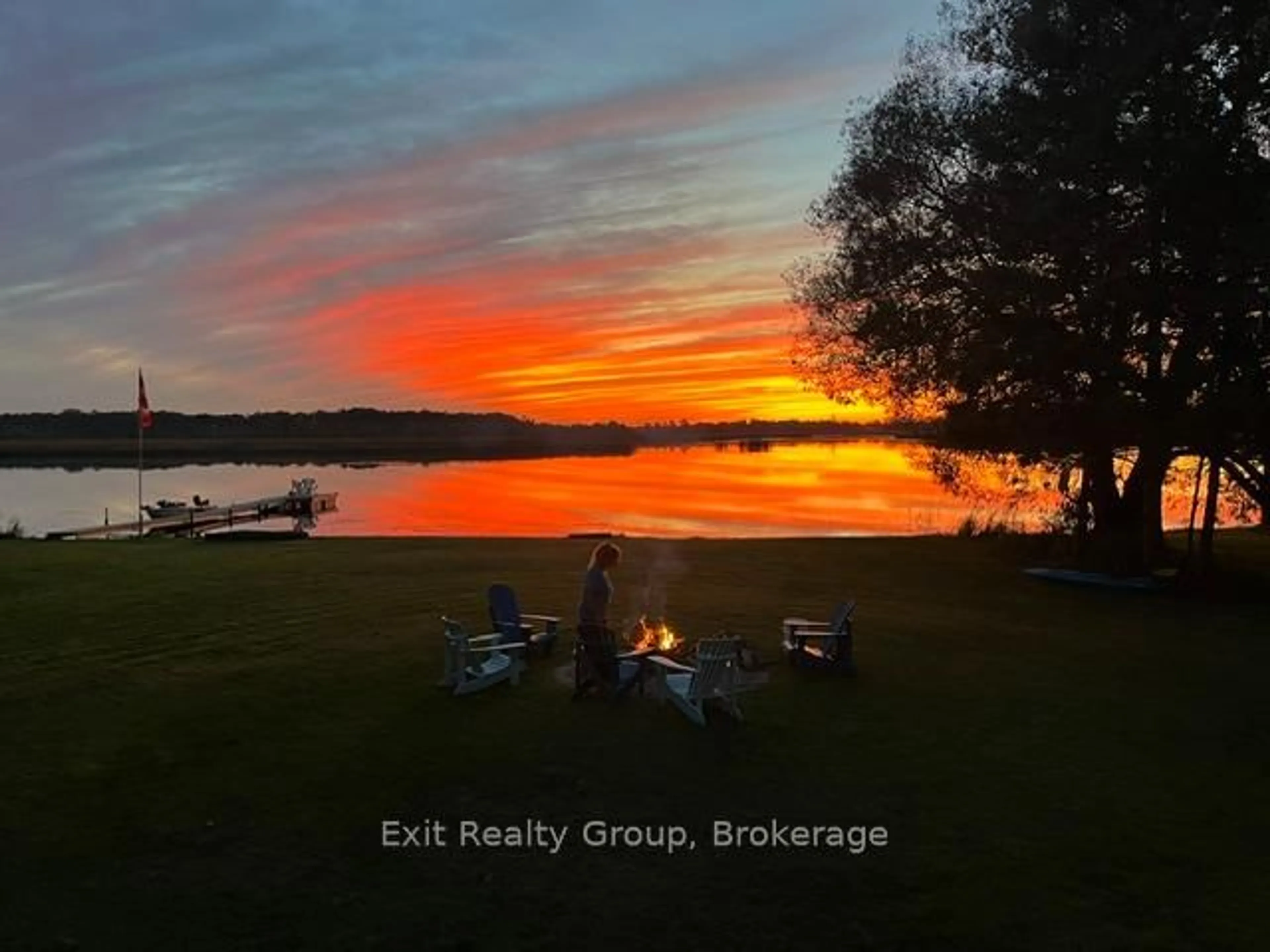 A pic from outside/outdoor area/front of a property/back of a property/a pic from drone, water/lake/river/ocean view for 14 Cedar Lane, Hastings Ontario K0K 2C0