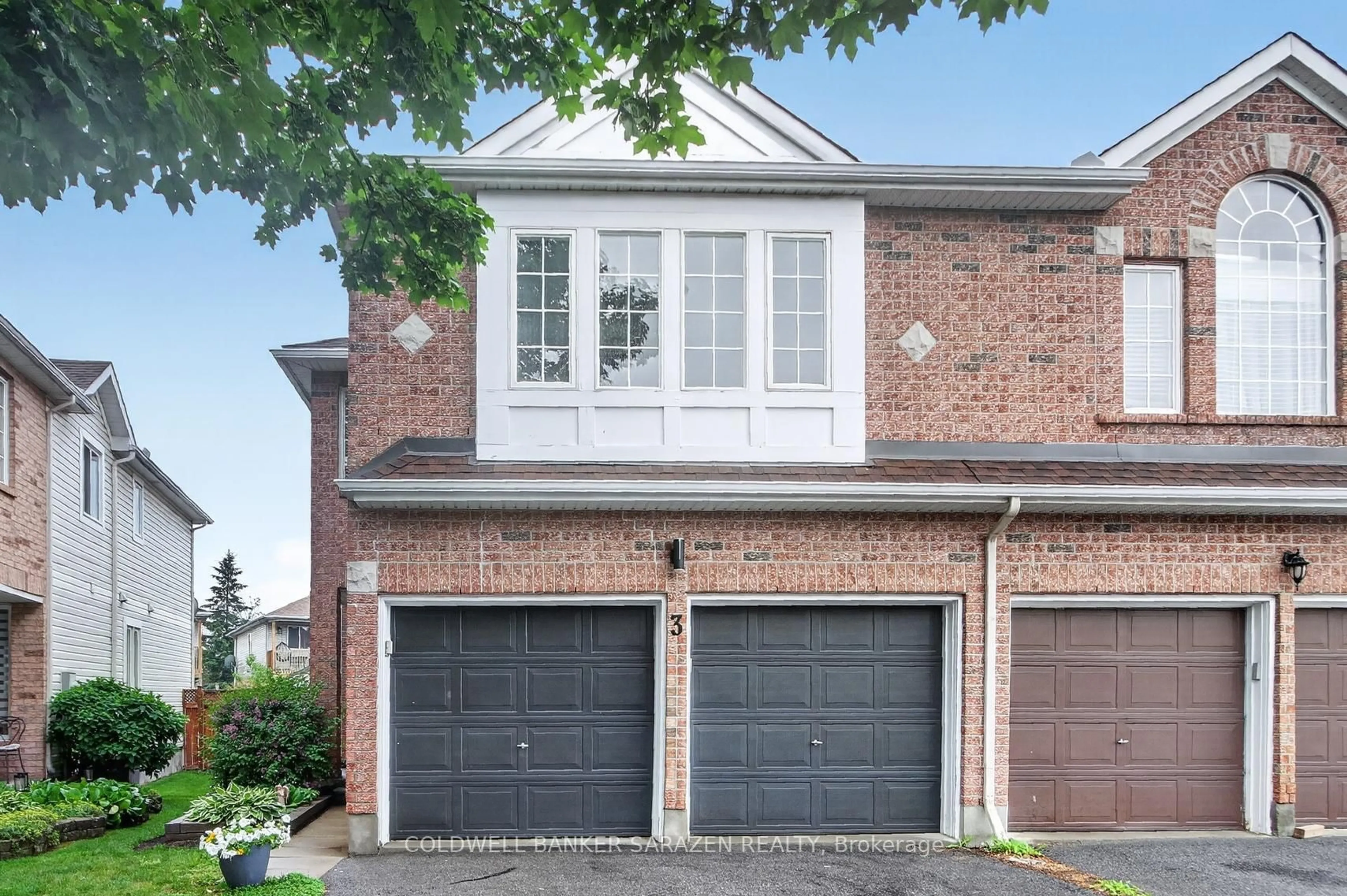 Home with brick exterior material, street for 3 Castle Glen Cres, Ottawa Ontario K2L 4G9