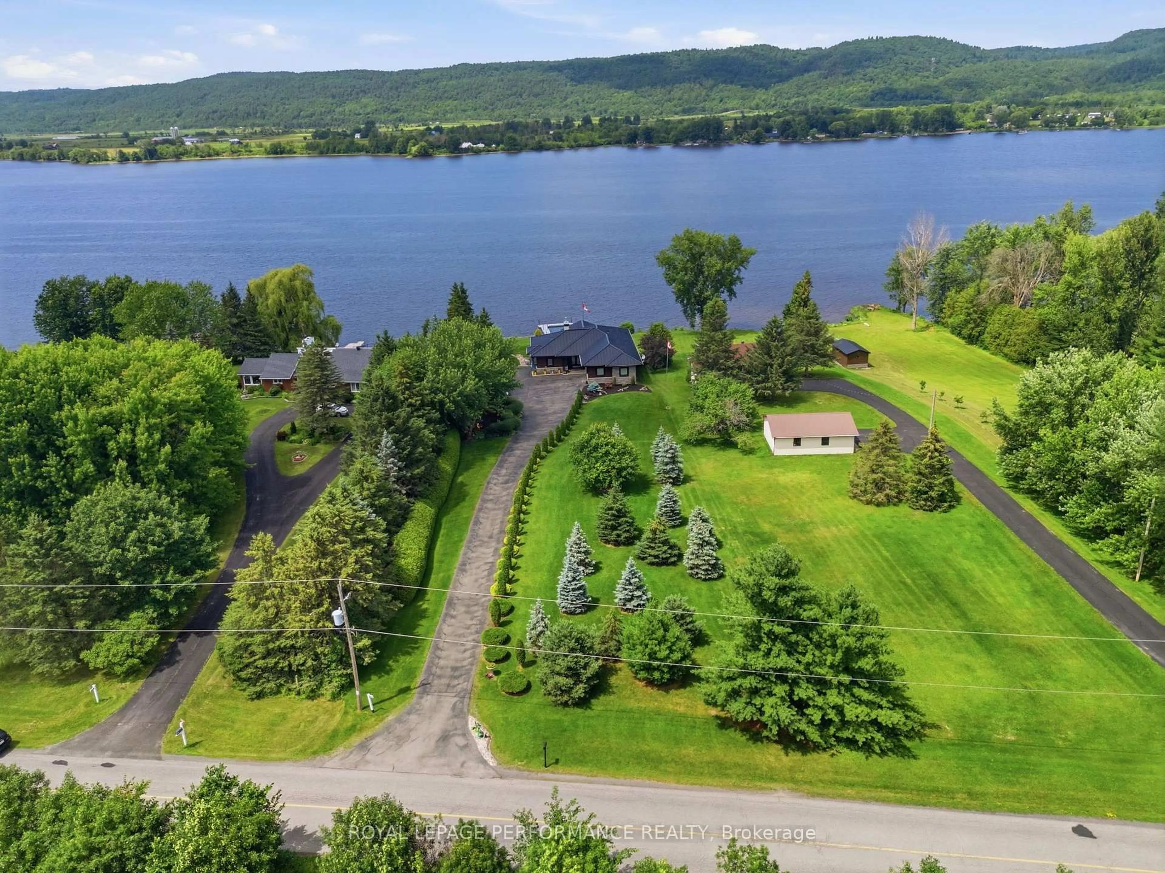 A pic from outside/outdoor area/front of a property/back of a property/a pic from drone, water/lake/river/ocean view for 263 Du Domaine Rd, Alfred and Plantagenet Ontario K0B 1J0