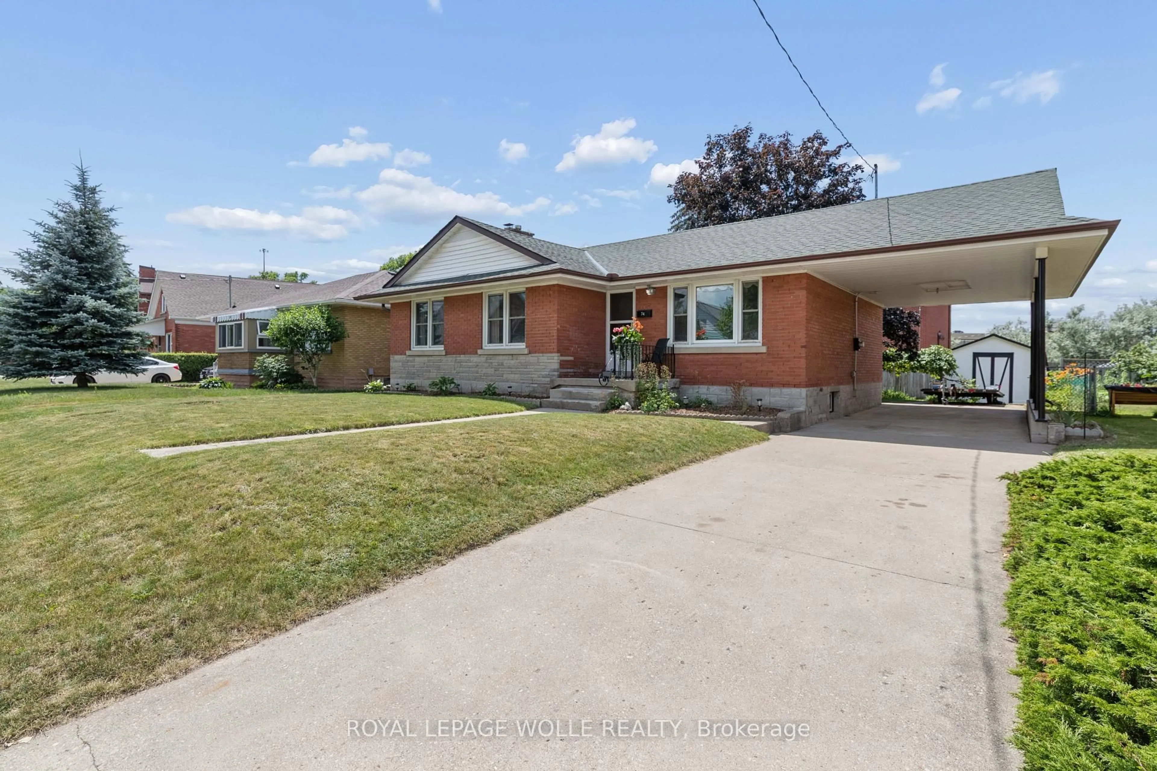 Home with brick exterior material, street for 74 Ross Ave, Kitchener Ontario N2A 1V3