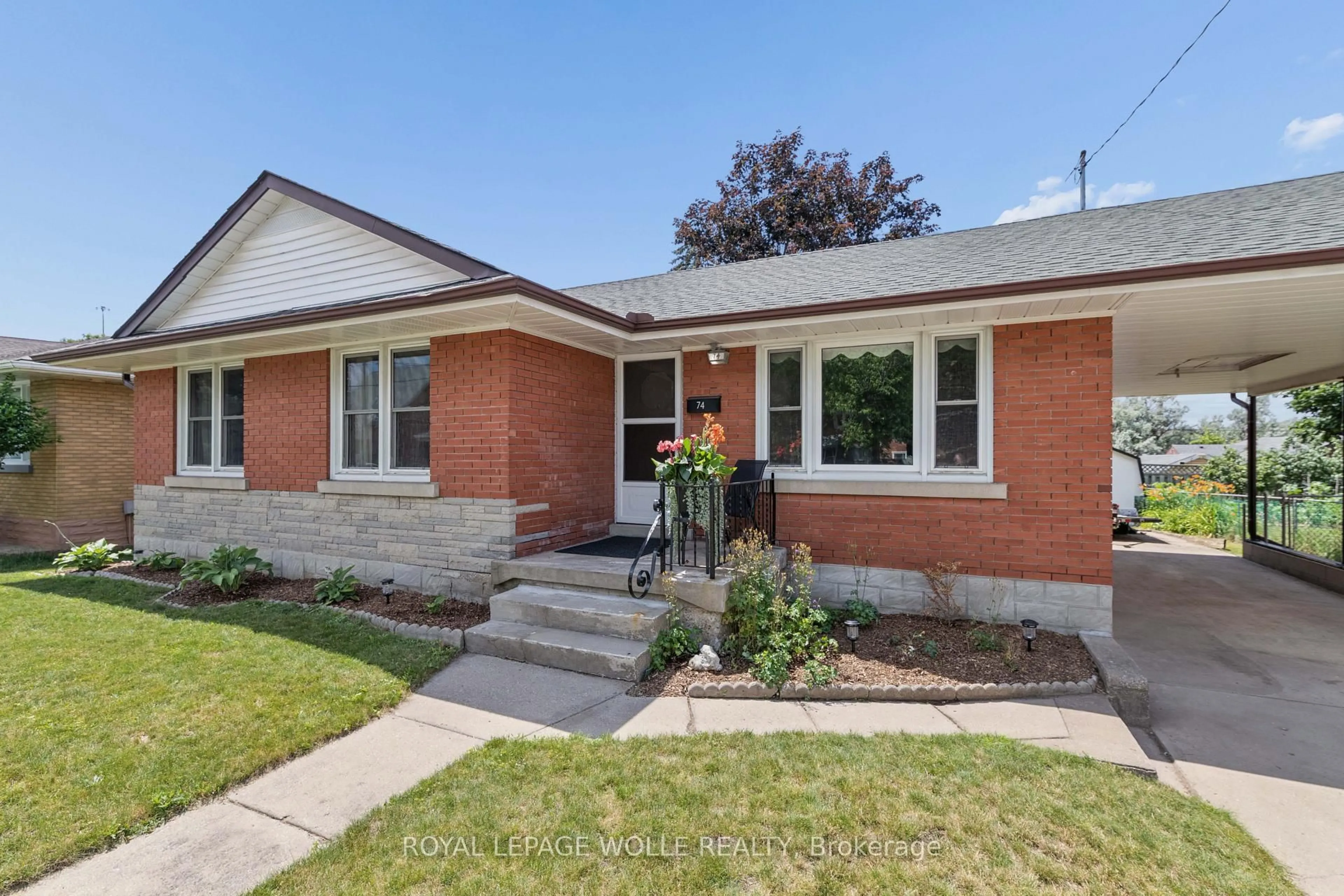 Home with brick exterior material, street for 74 Ross Ave, Kitchener Ontario N2A 1V3