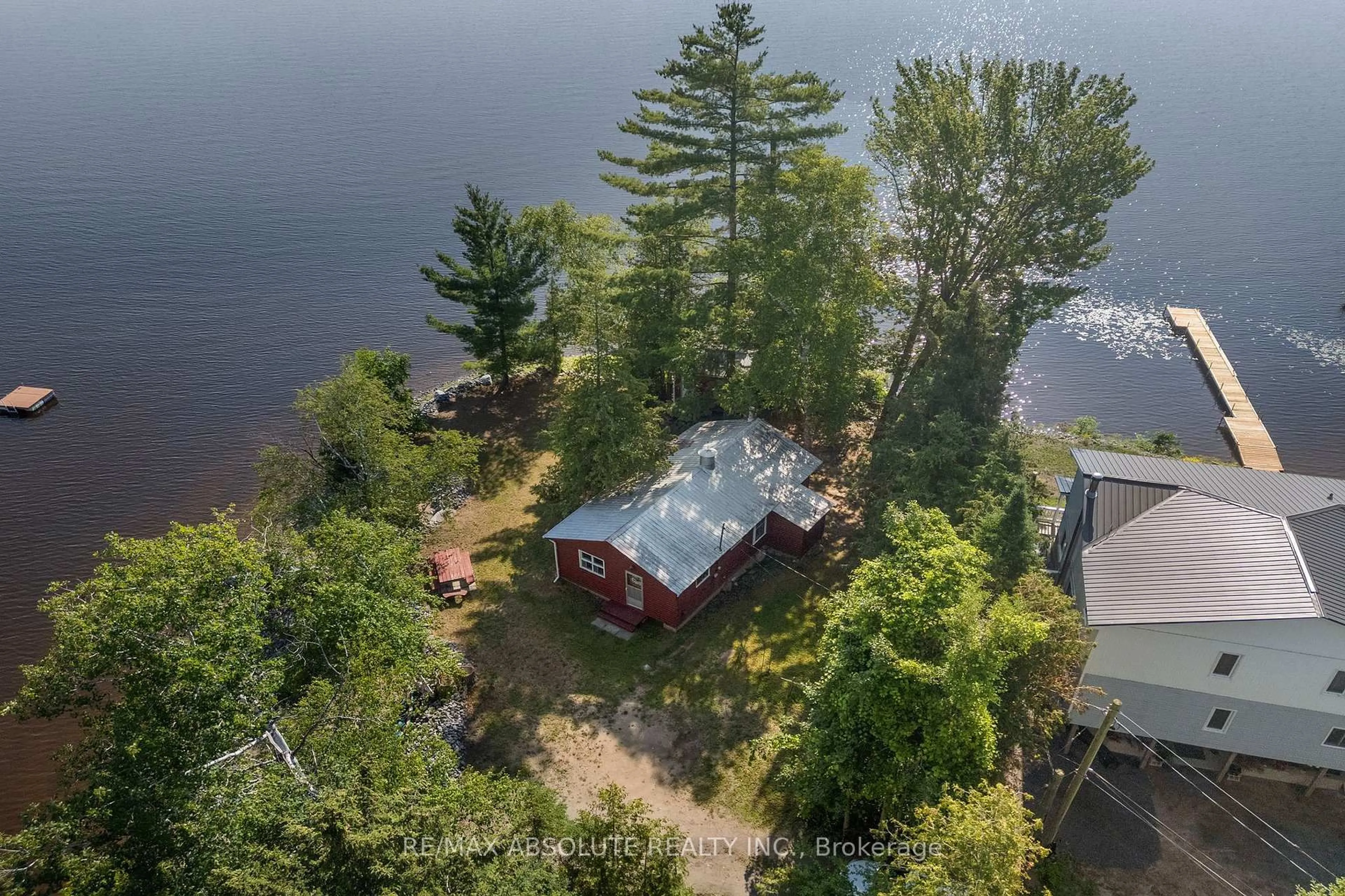 A pic from outside/outdoor area/front of a property/back of a property/a pic from drone, water/lake/river/ocean view for 77A Christopher Lane, Renfrew Ontario K7V 3Z8
