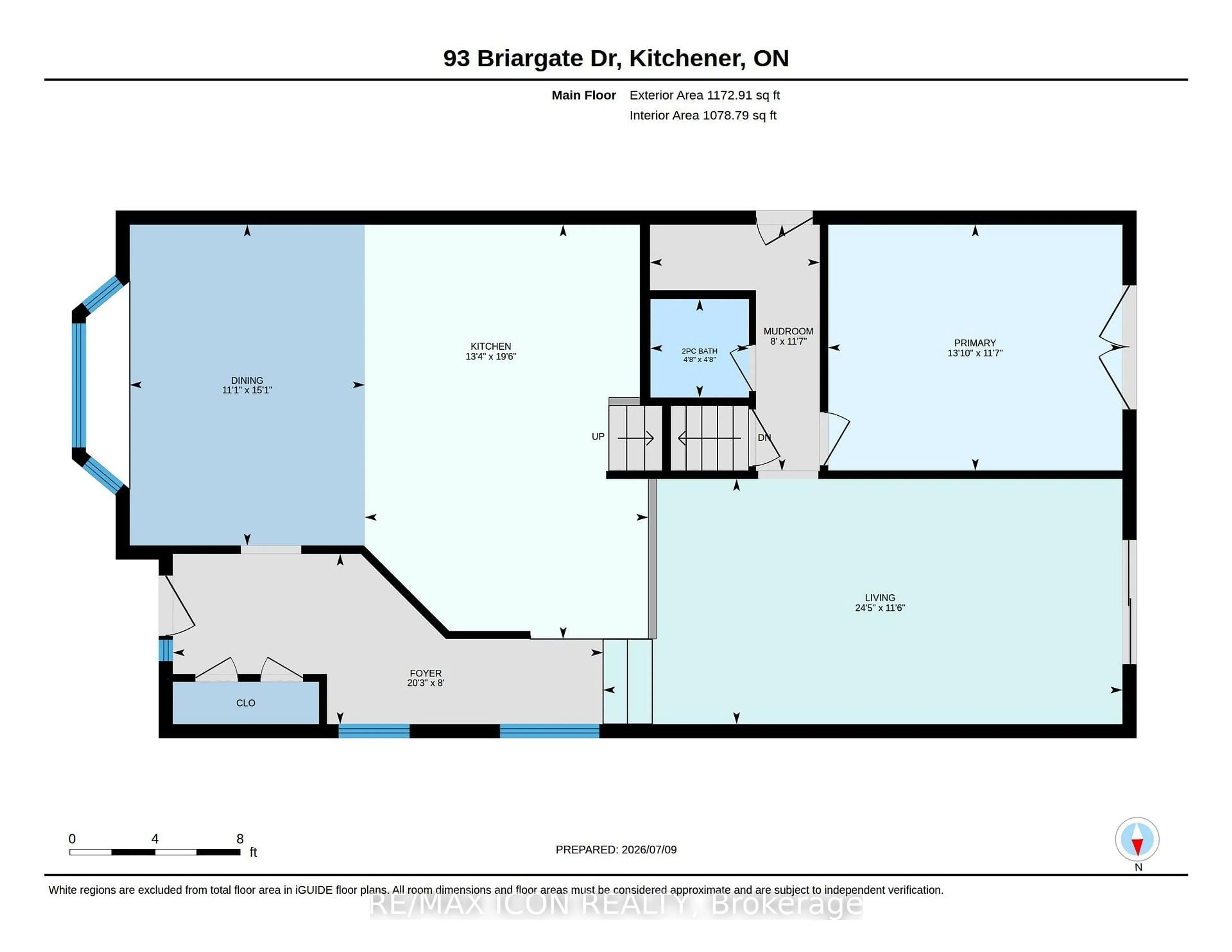 Floor plan for 93 Briargate Dr, Kitchener Ontario N2E 2J4