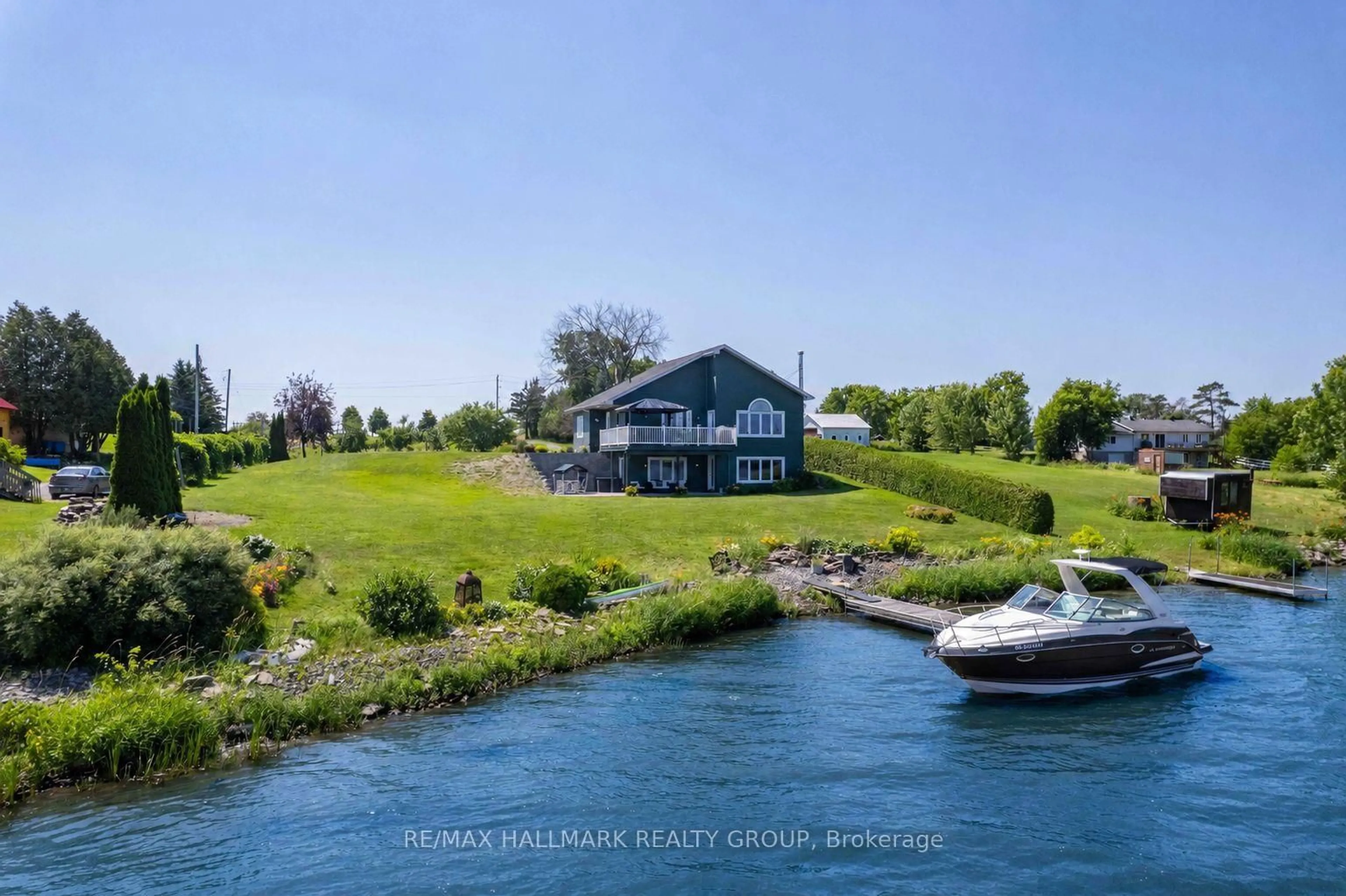 A pic from outside/outdoor area/front of a property/back of a property/a pic from drone, water/lake/river/ocean view for 3020 BAY Rd, Champlain Ontario K0B 1A0