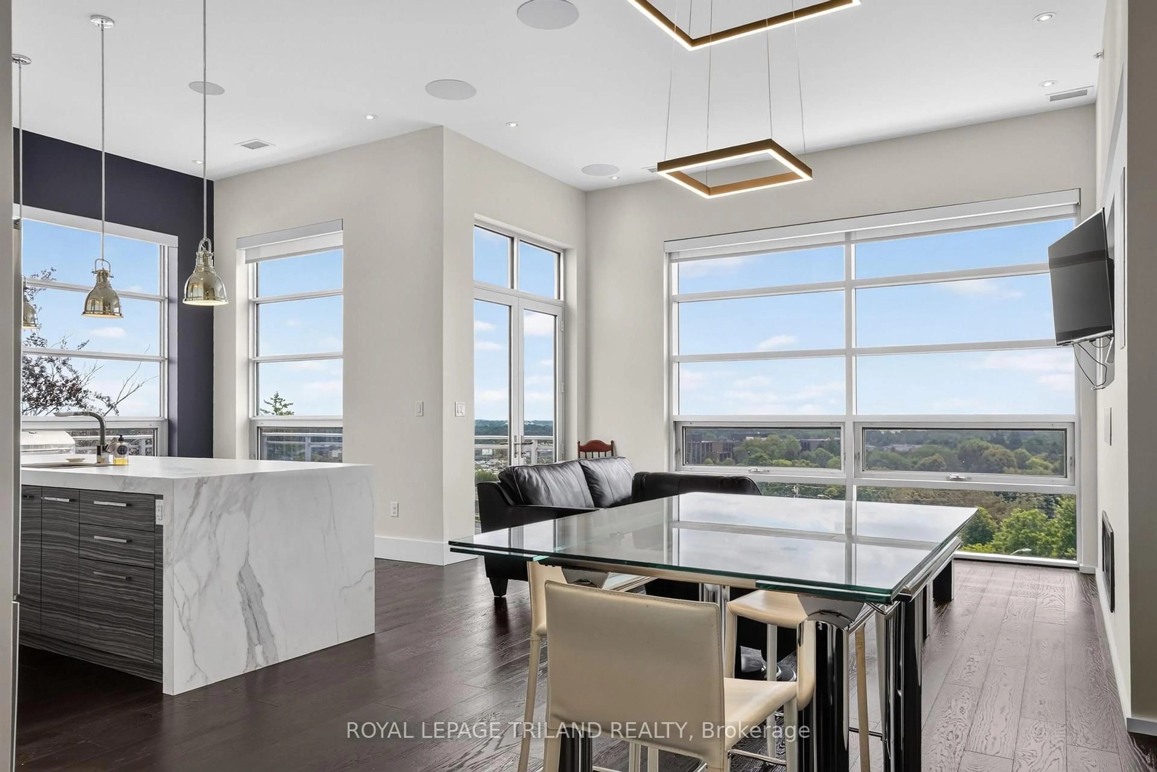 Open concept kitchen, ceramic/tile floor for 1705 Fiddlehead Pl #409, London North Ontario N6G 0S1