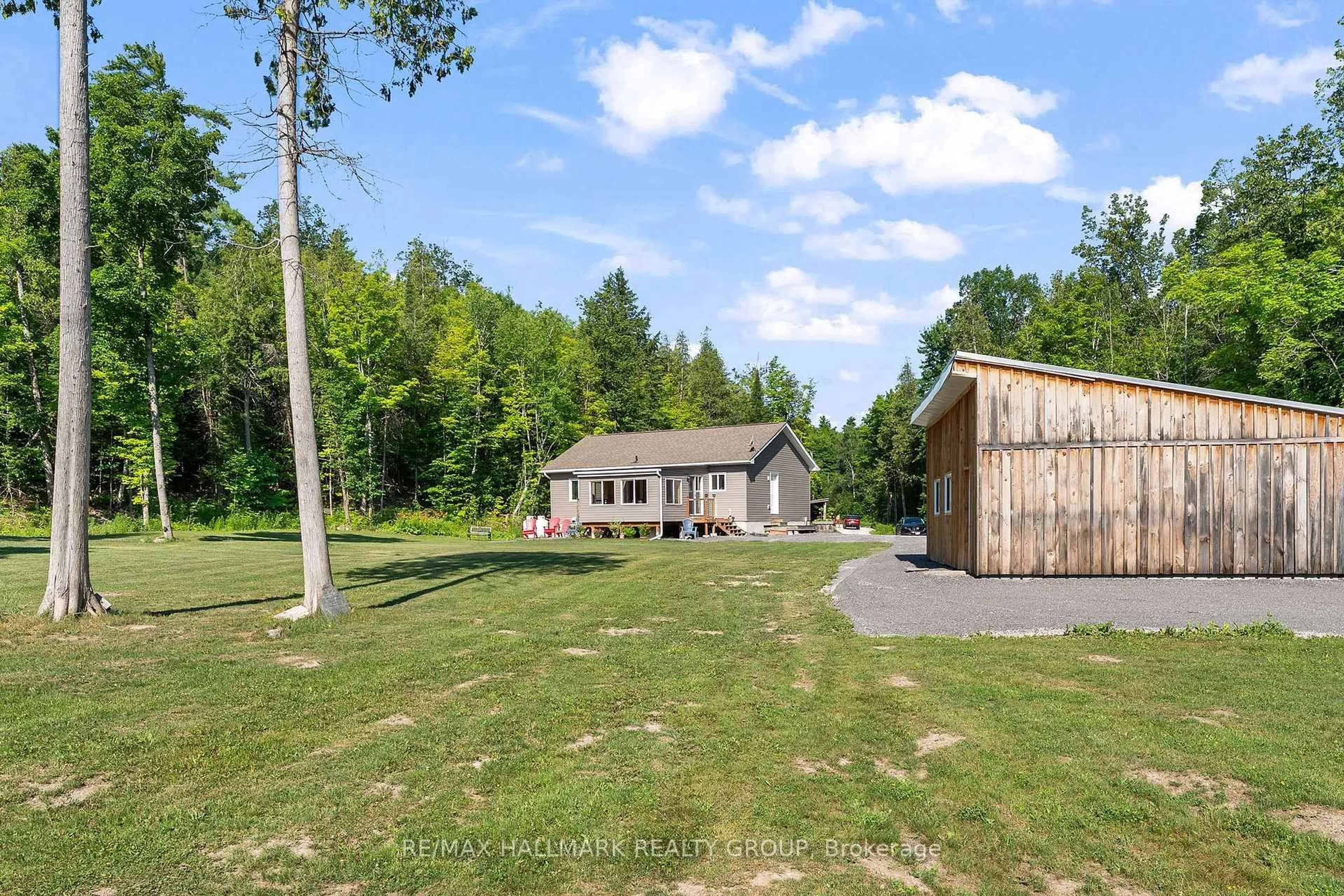 A pic from outside/outdoor area/front of a property/back of a property/a pic from drone, unknown for 466 Stewartville Rd, White Lake Ontario K0A 3L0