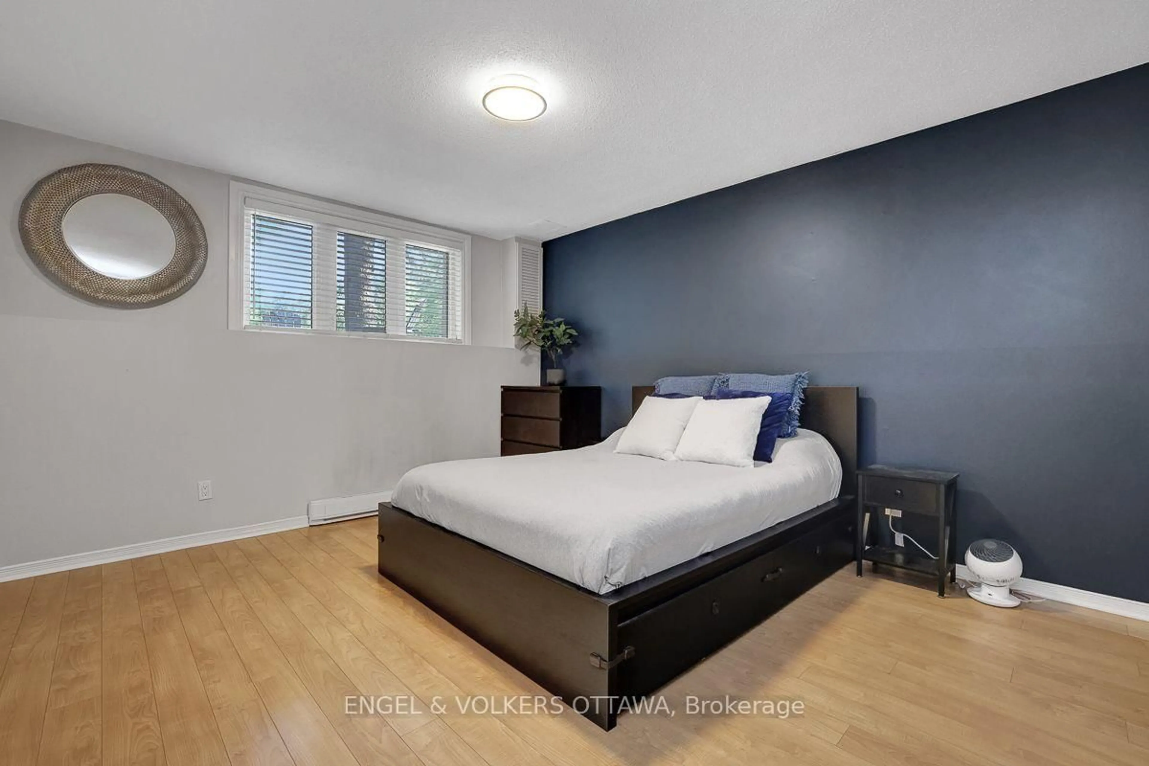 Bedroom with bed, wood/laminate floor for 382 Briston Private, Ottawa Ontario K1G 5R2