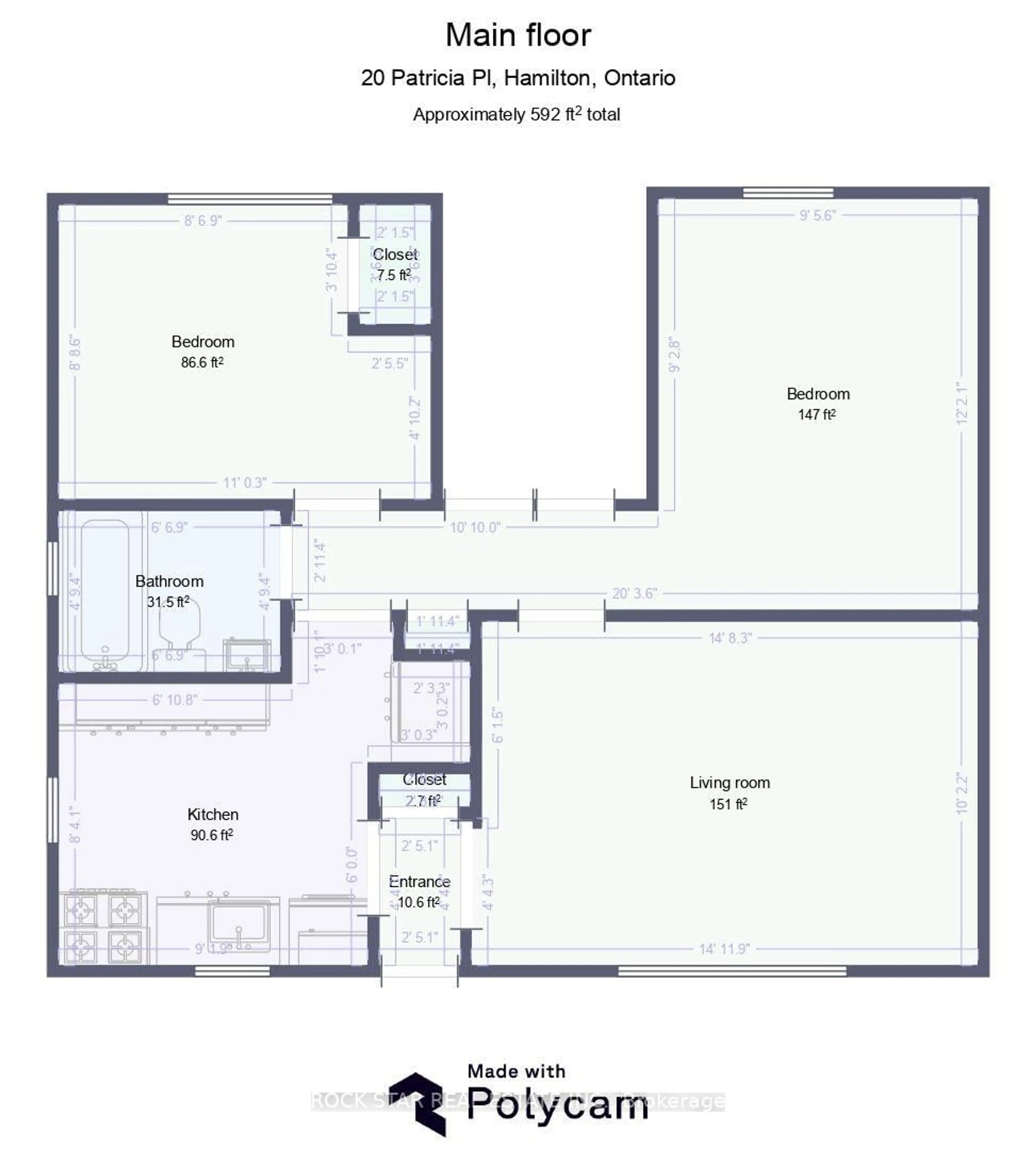 Floor plan for 20 Patricia Pl, Hamilton Ontario L8V 1N6