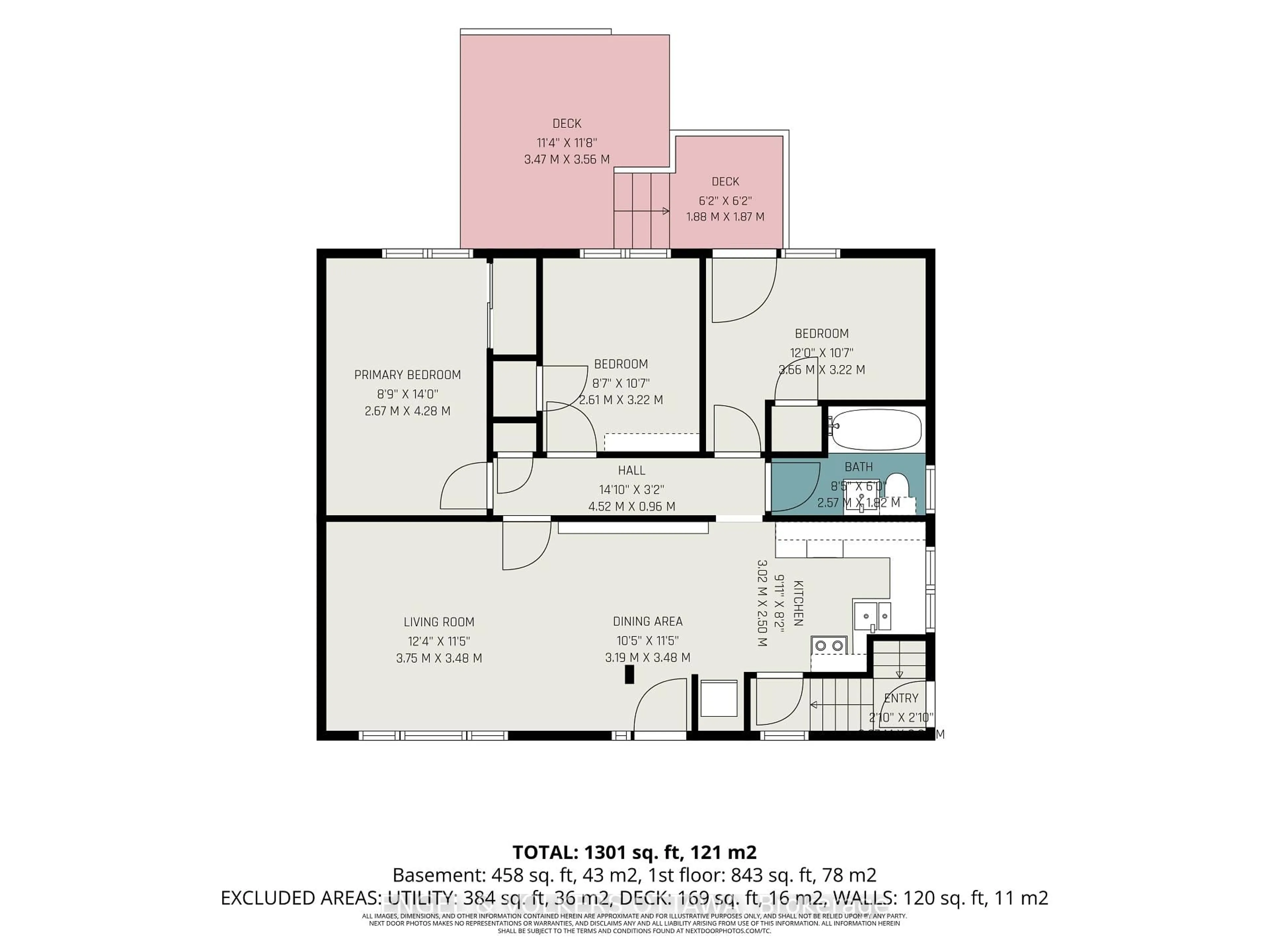 Floor plan for 1319 Kingston Ave, Ottawa Ontario K1Z 8K9