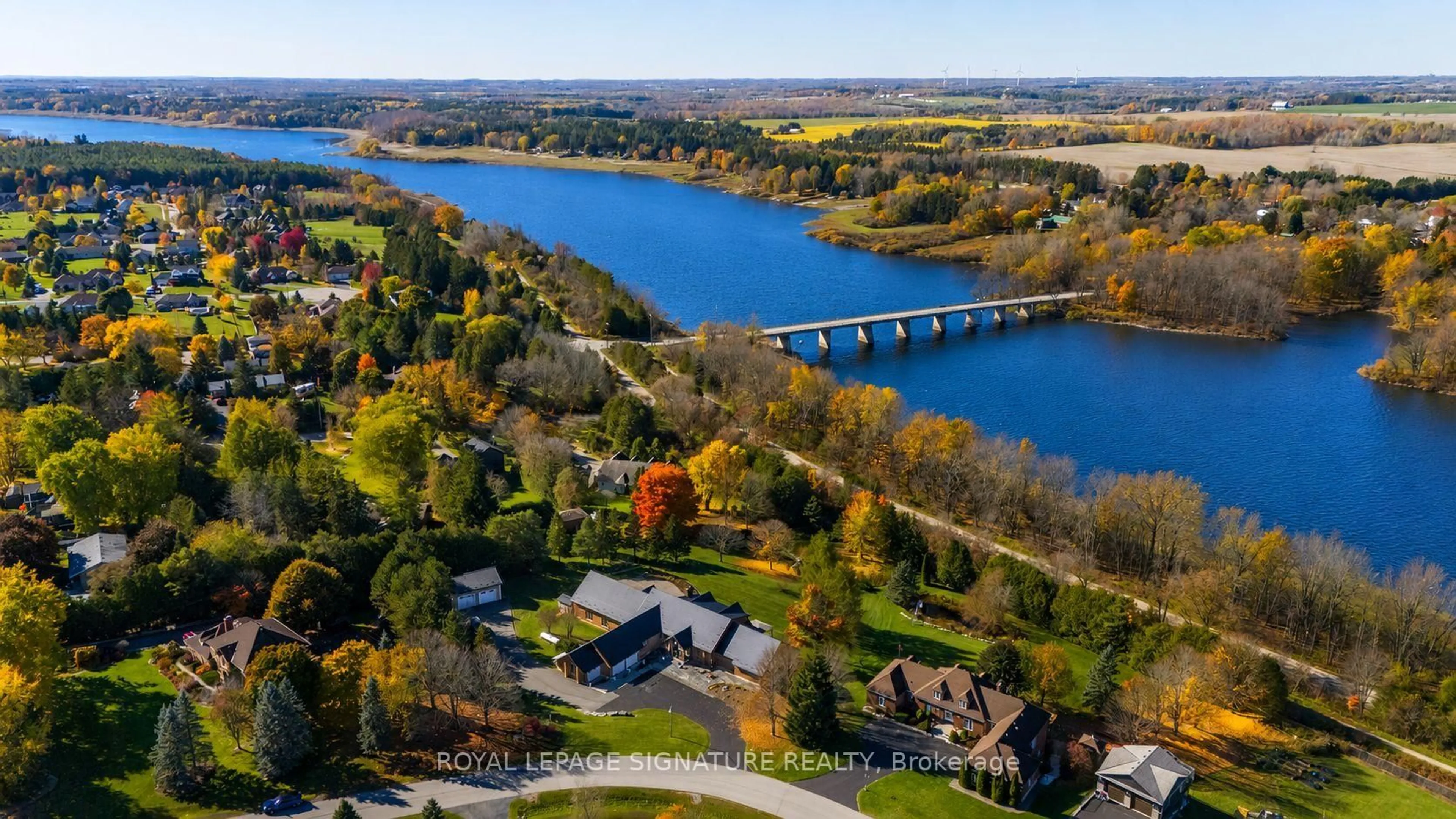 A pic from outside/outdoor area/front of a property/back of a property/a pic from drone, water/lake/river/ocean view for 58 Amalia Cres, Centre Wellington Ontario N0B 1J0