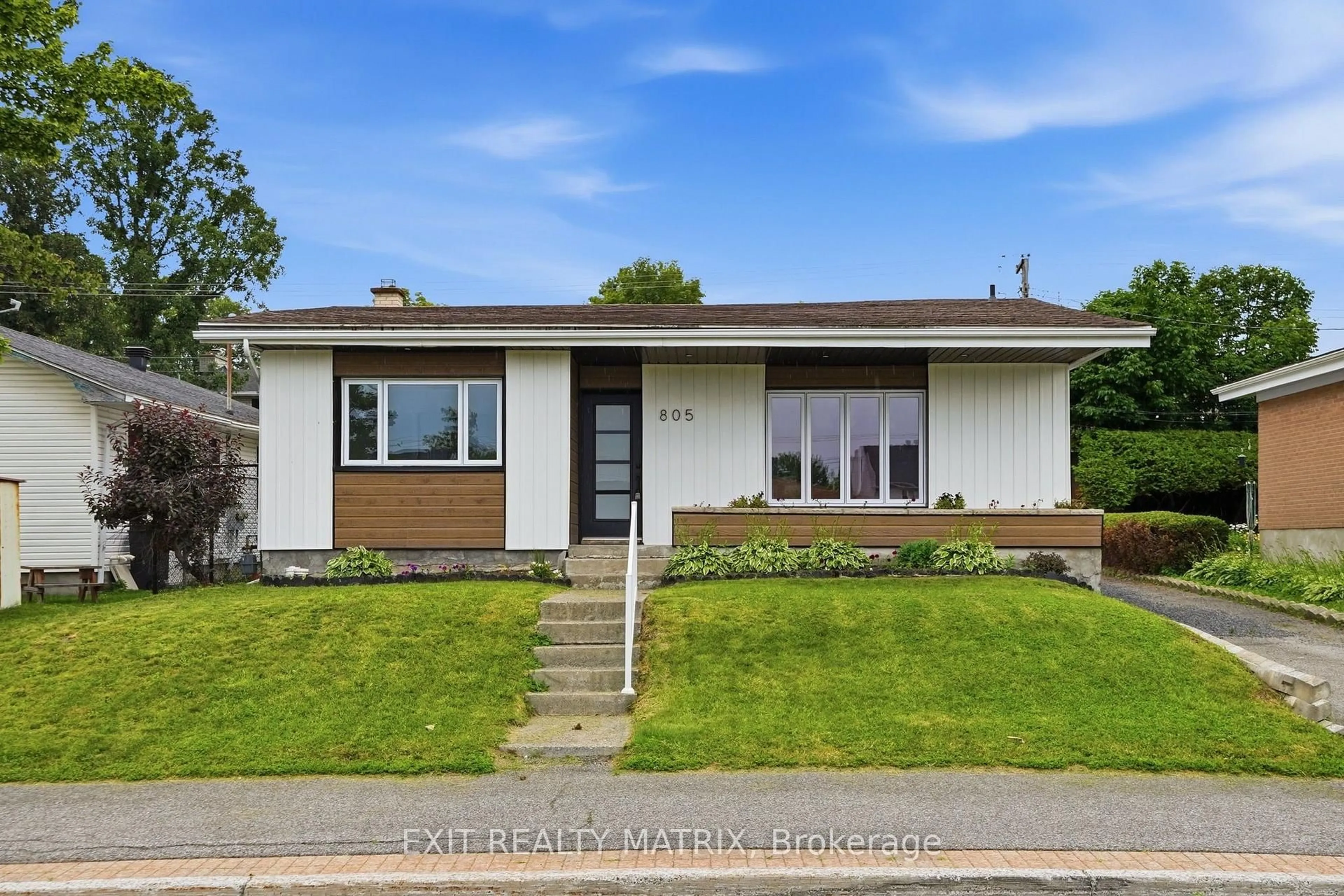 A pic from outside/outdoor area/front of a property/back of a property/a pic from drone, street for 805 Cartier Blvd, Hawkesbury Ontario K6A 1W9