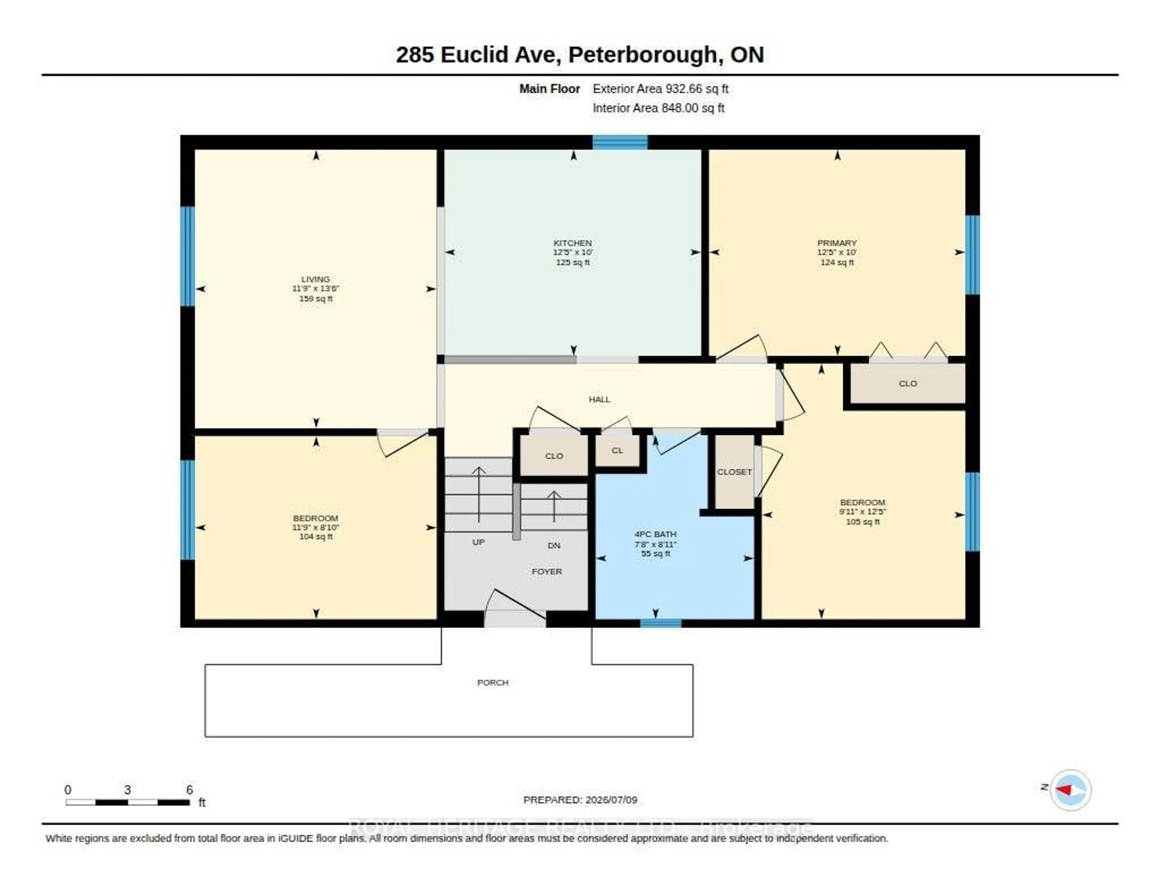 Floor plan for 285 Euclid Ave, Peterborough Ontario K9H 1M5