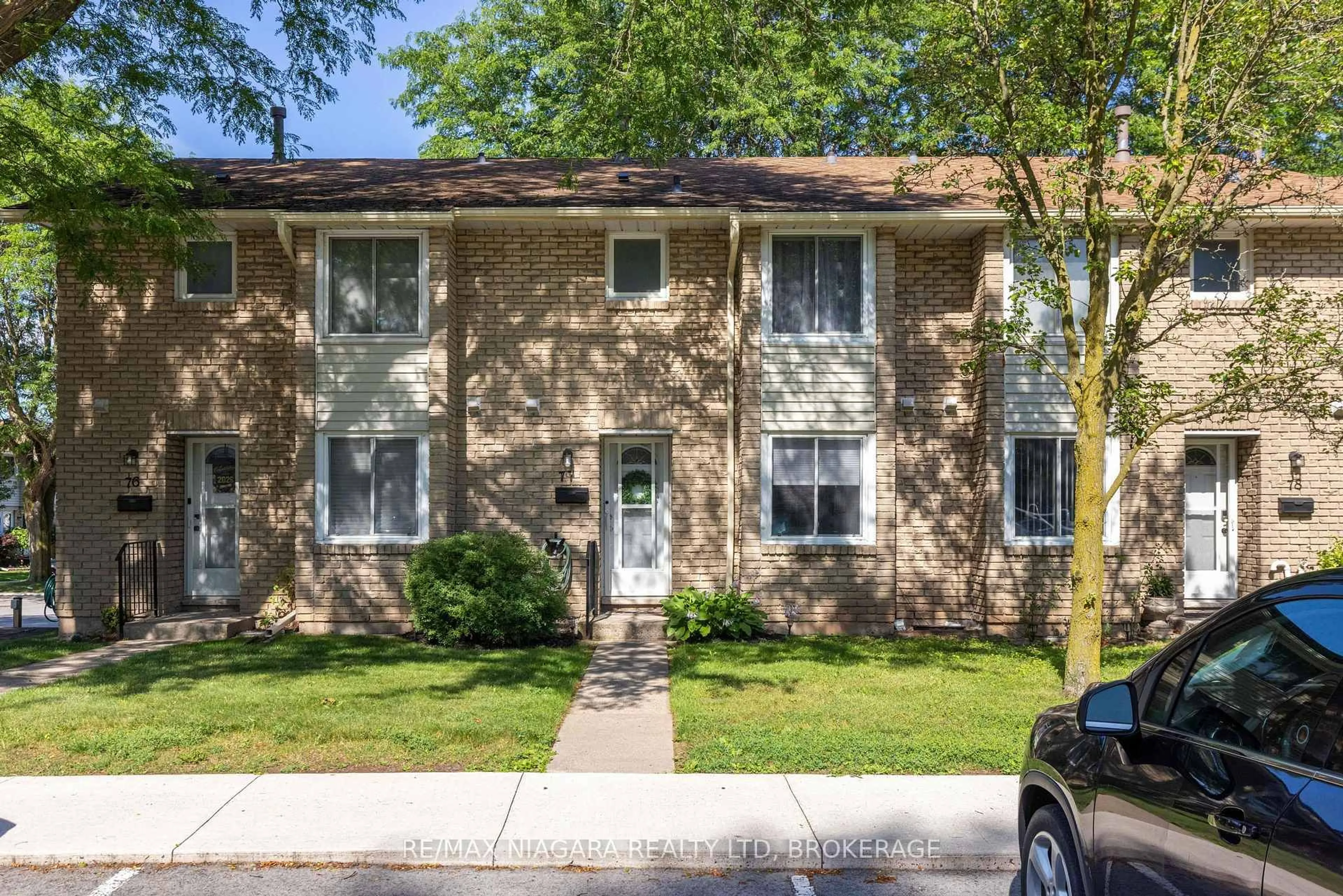 Home with brick exterior material, street for 6767 Thorold Stone Rd #77, Niagara Falls Ontario L2J 3W9